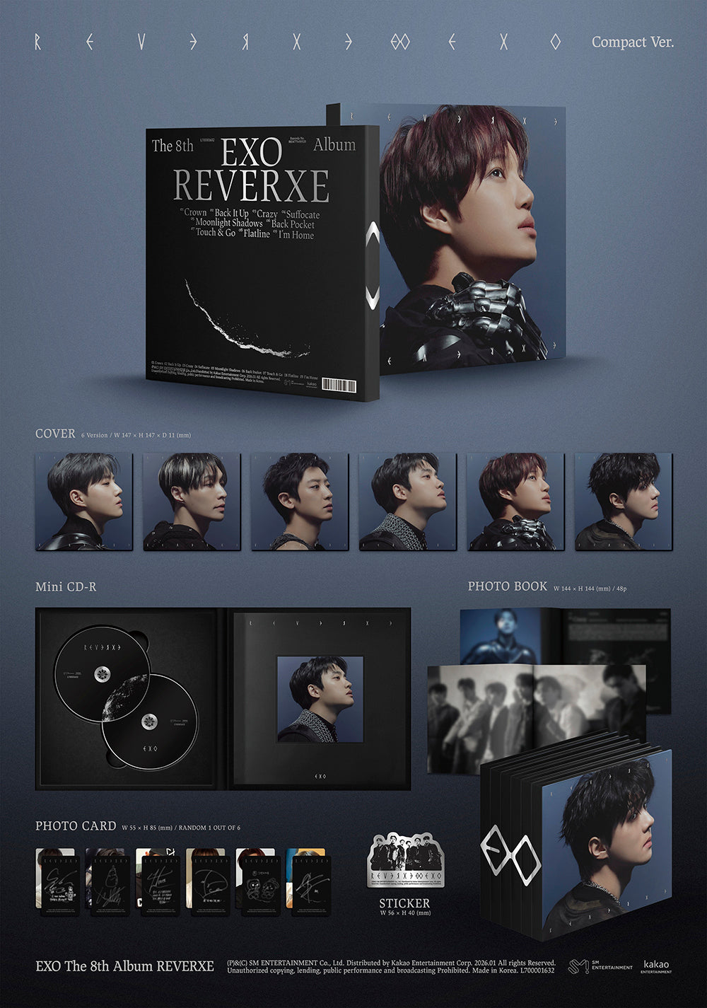 [PRE-ORDER] EXO - 8TH FULL ALBUM [REVERXE] (COMPACT VER.)