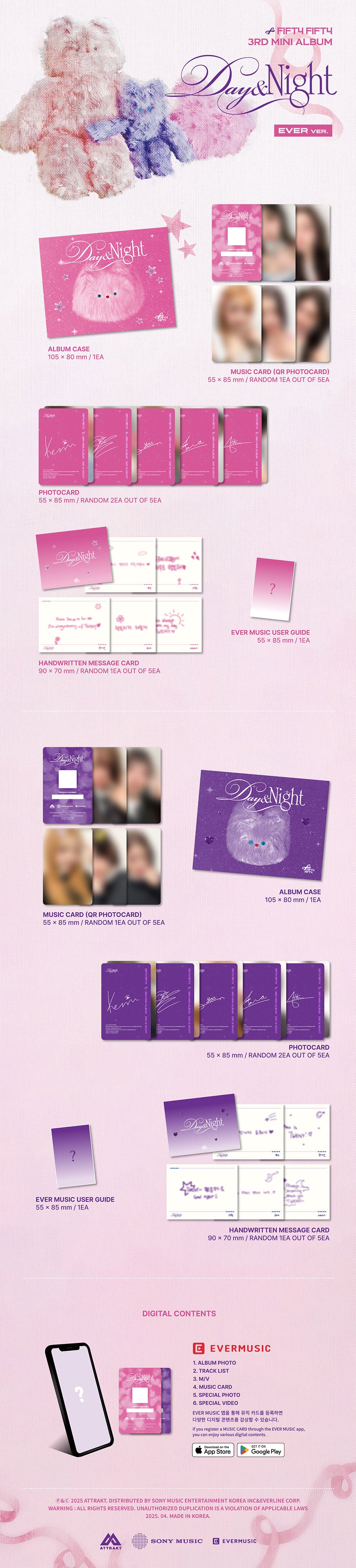 FIFTY FIFTY - DAY & NIGHT (EVER VER.) [3RD MINI ALBUM] – TOKKI