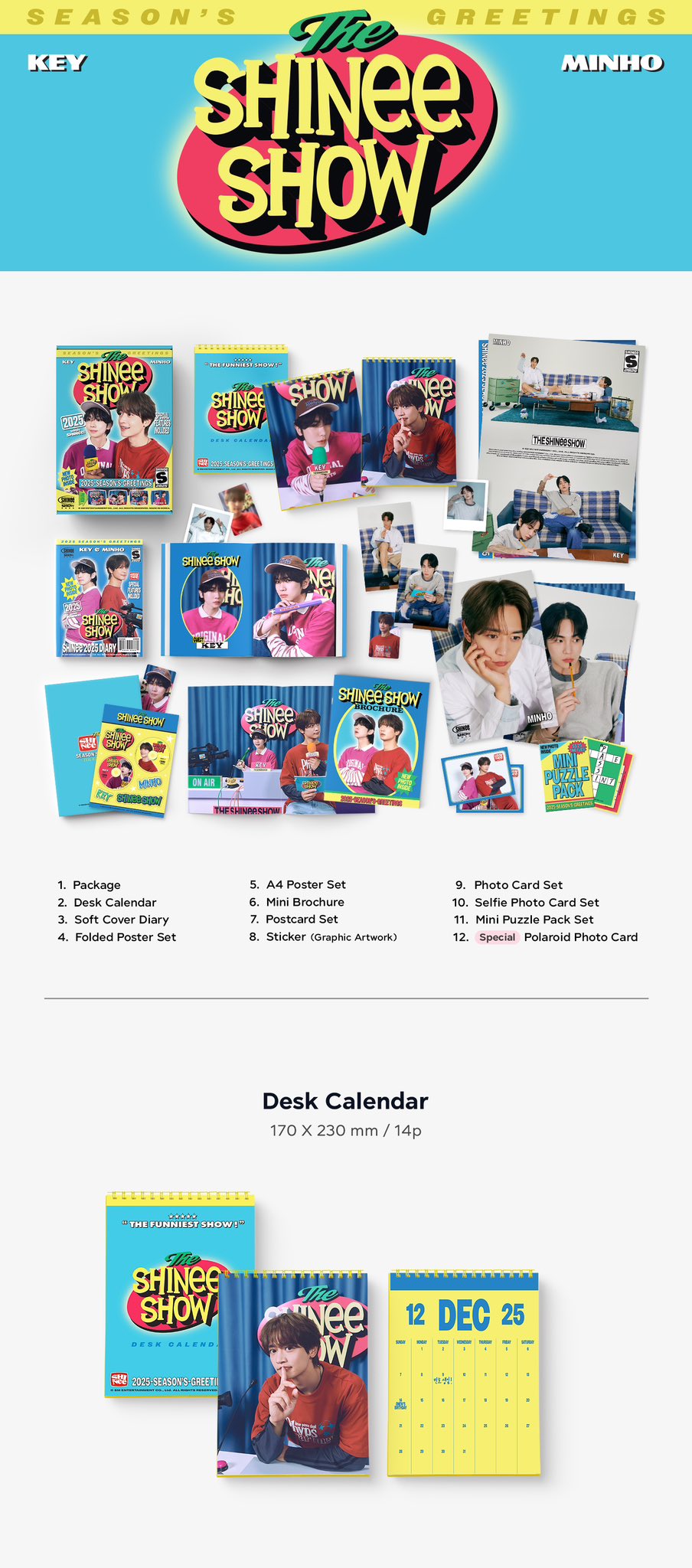 [PRE-ORDER] SHINEE - 2025 SEASON'S GREETINGS + POB PHOTOCARD SET