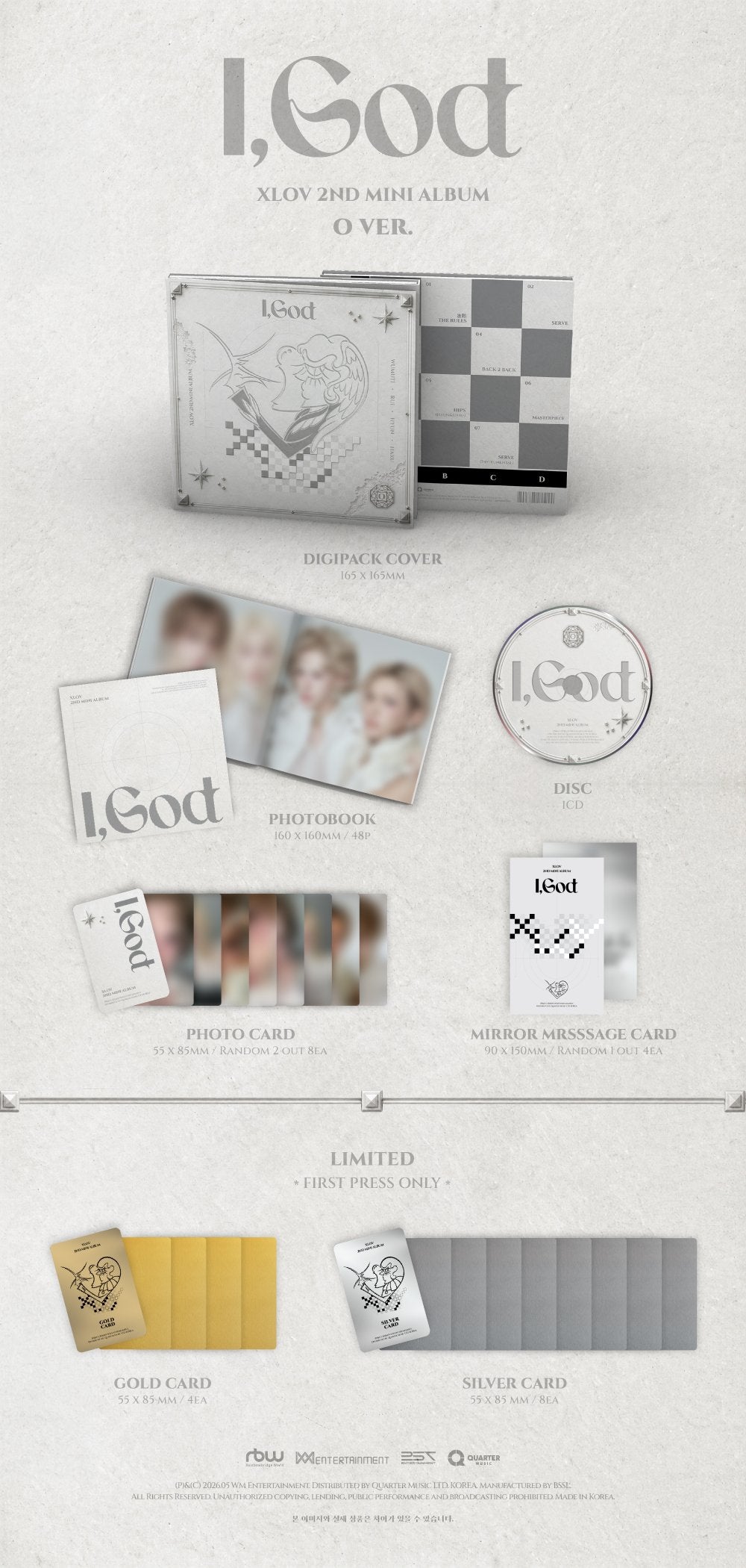 XLOV - 2ND MINI ALBUM [I,GOD]