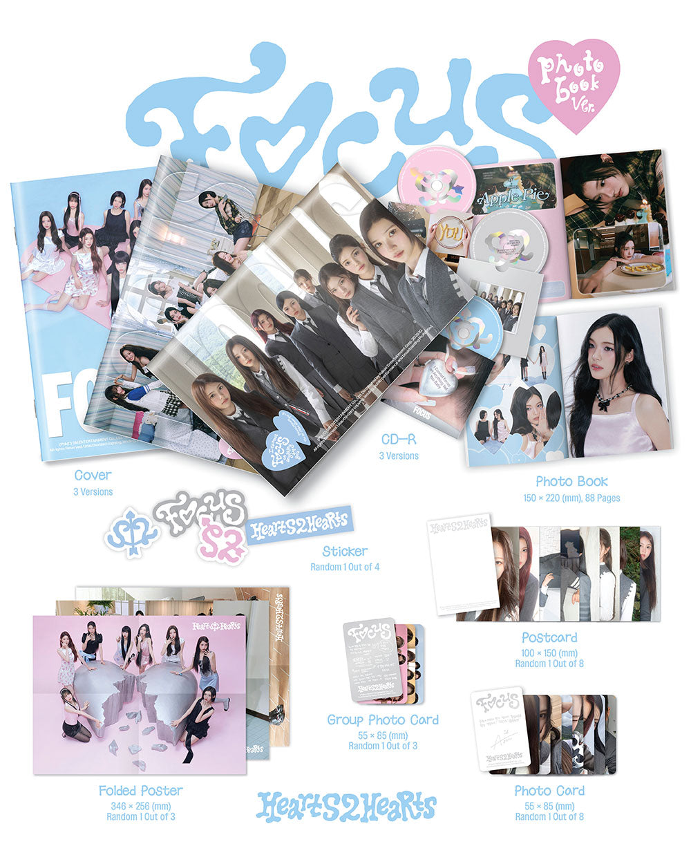 HEARTS2HEARTS - FOCUS (PHOTOBOOK VER.) [1ST MINI ALBUM]