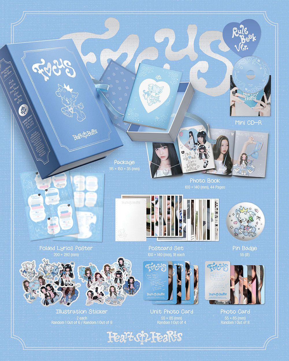 HEARTS2HEARTS - FOCUS (RULE BOOK VER.) [1ST MINI ALBUM]