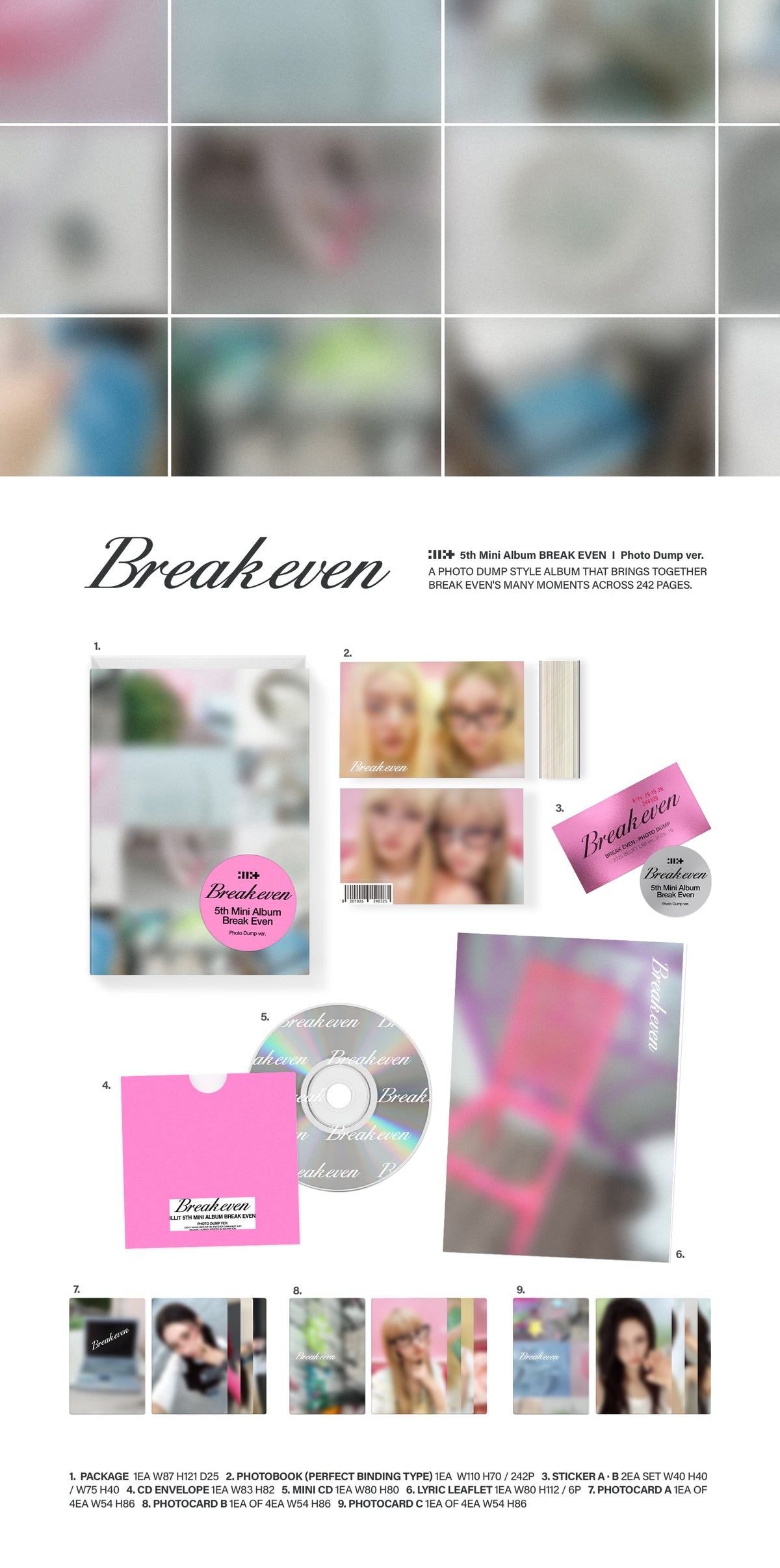 ILLIT - 5TH MINI ALBUM [BREAK EVEN] (PHOTO DUMP VER.) (I4-6A27-113) - image 2 [72a84a1f8c9e]