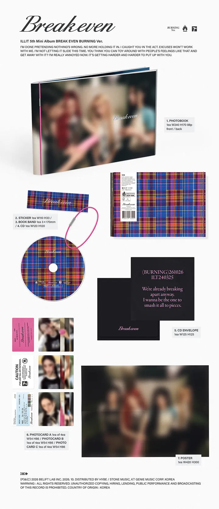 ILLIT - [EARLY-BIRD] 5th Mini Album ‘BREAK EVEN’ + Weverse Shop POB (I4-6B03-201) - image 2
