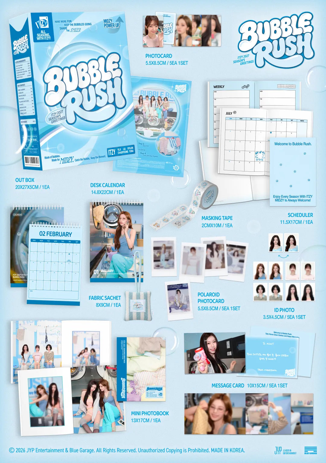 ITZY - 2027 Season's Greetings [BUBBLE RUSH] + MAKESTAR POB (I6-6C14-203) - image 2
