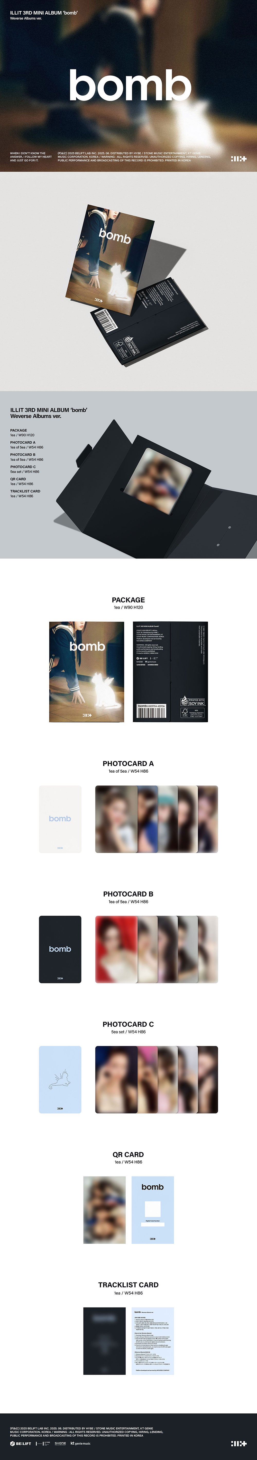 ILLIT - BOMB (WEVERSE ALBUMS VER.) [3RD MINI ALBUM]