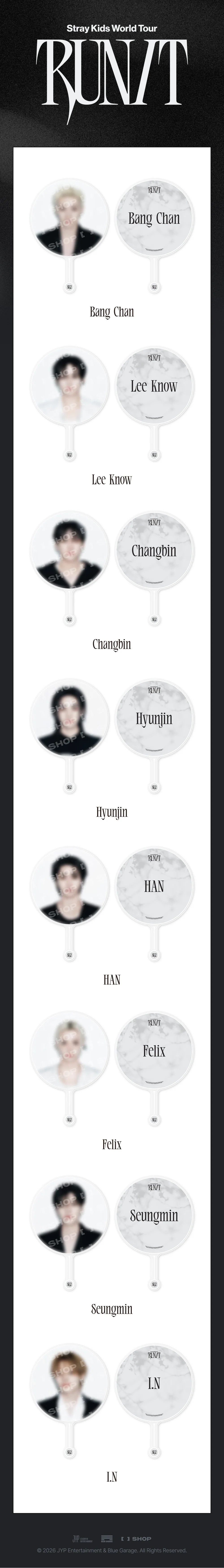 STRAY KIDS - IMAGE PICKET [WORLD TOUR 'RUN IT' MD]