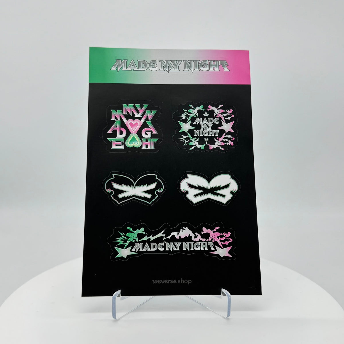 LE SSERAFIM - MADE MY NIGHT (CHEMICAL NIGHT) - WEVERSE POB STICKER SHEET