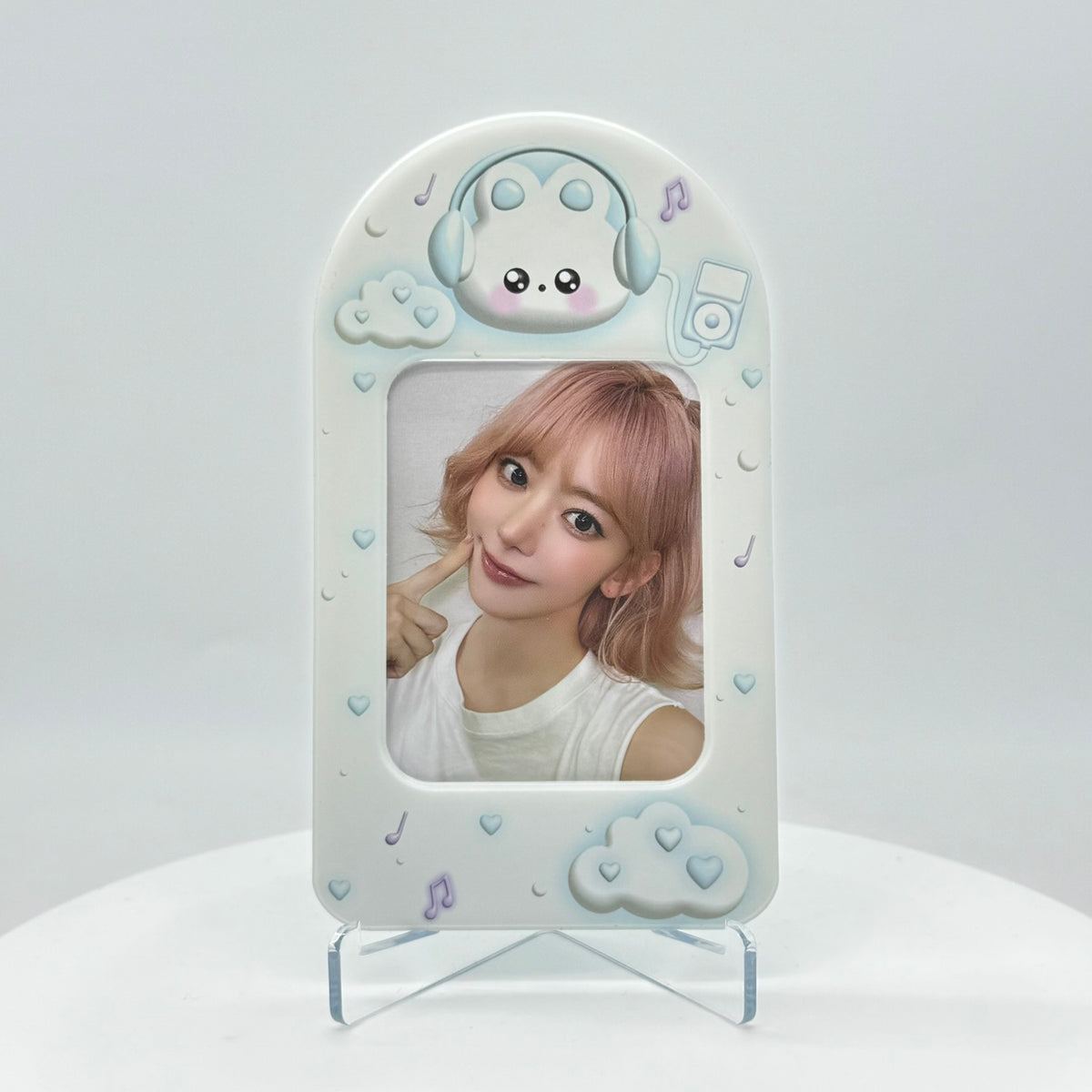 Music Rabbit Blue and White Korean Photocard Holder