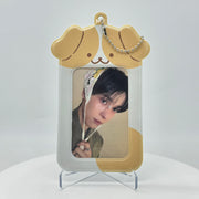 Jelly Beige Puppy Korean Photocard Holder Keyring