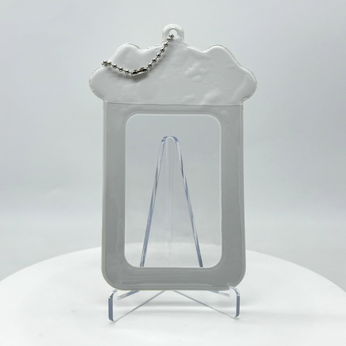 Jelly Beige Puppy Korean Photocard Holder Keyring
