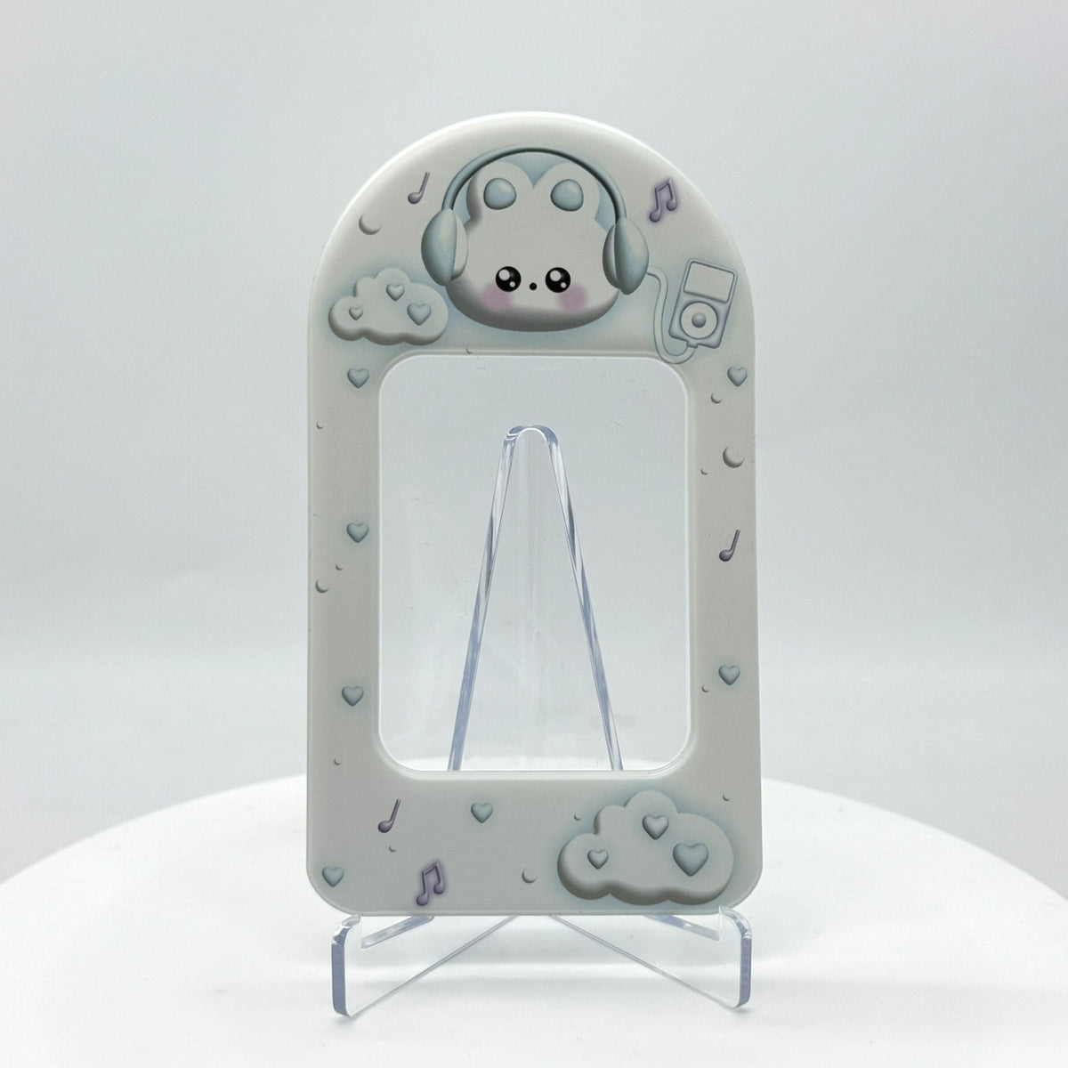 Music Rabbit Blue and White Korean Photocard Holder