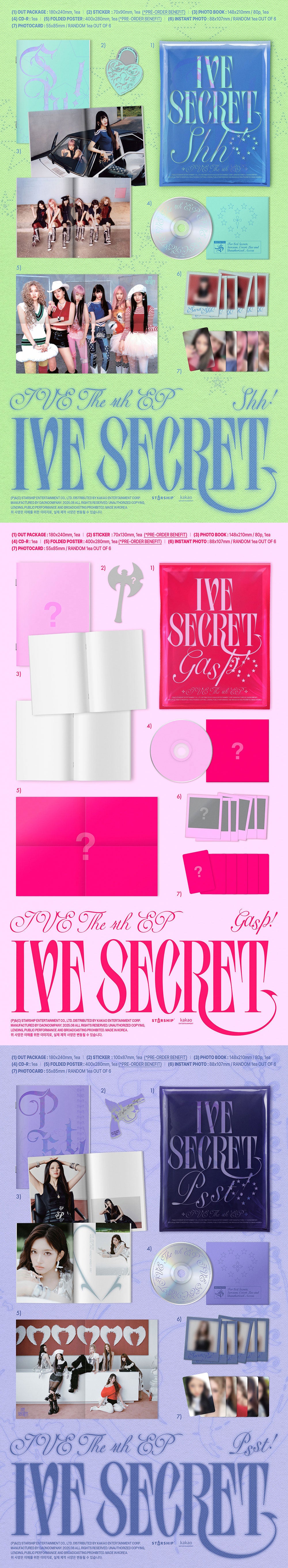 [PRE-ORDER] IVE - IVE SECRET (STANDARD VER.) + MAKESTAR-PHOTOCARD
