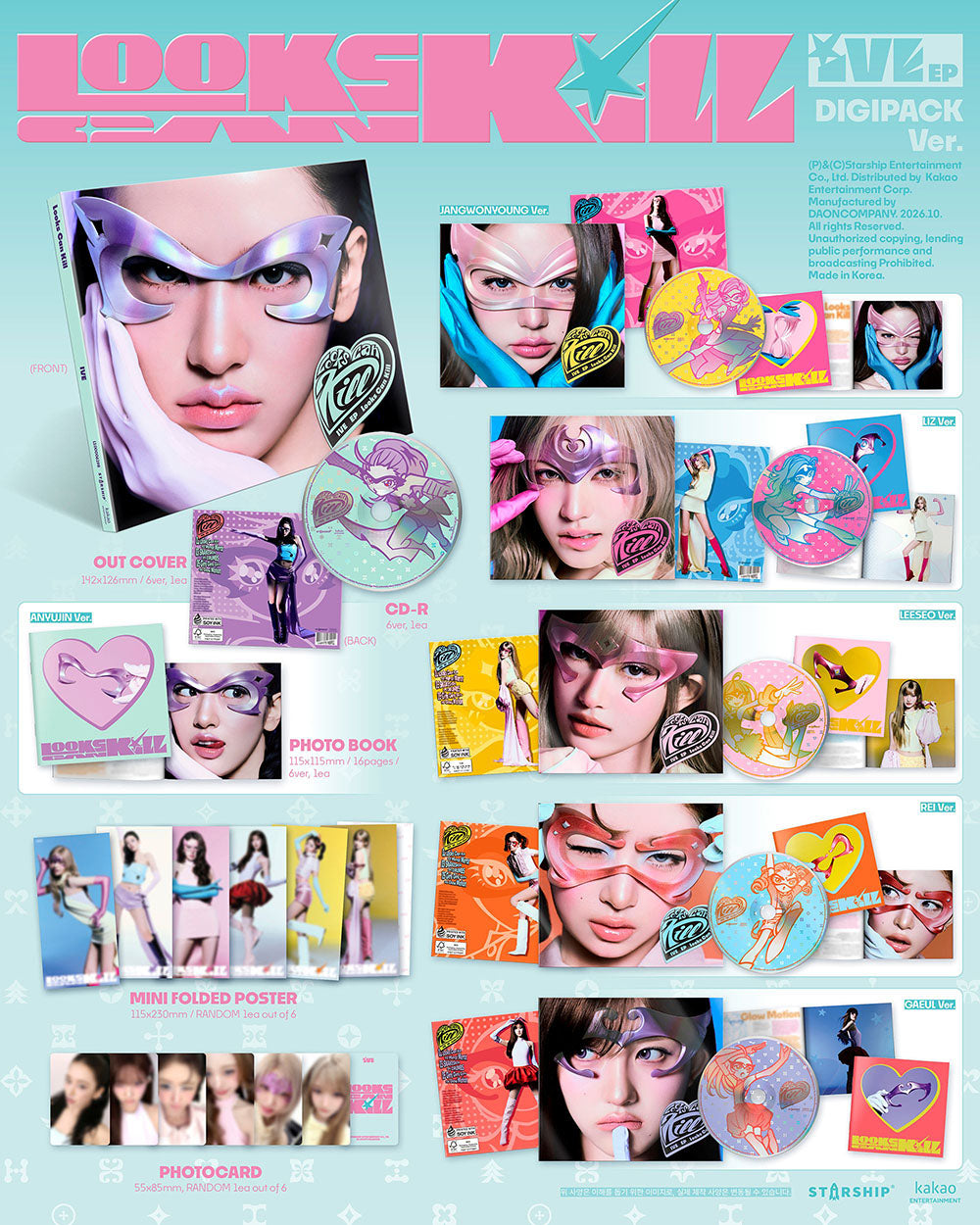 IVE - EP [LOOKS CAN KILL] DIGIPACK VER.
