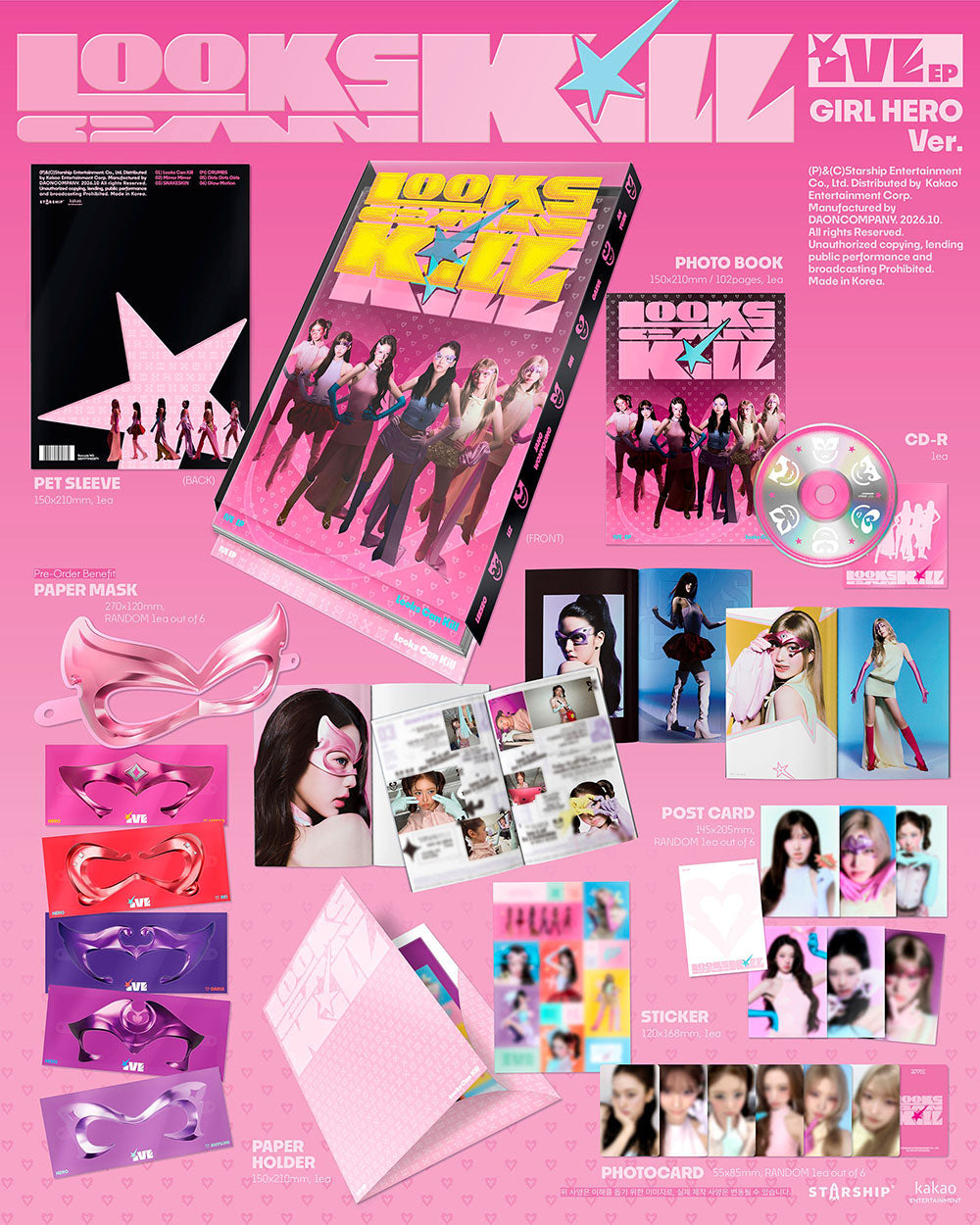 IVE - EP [LOOKS CAN KILL] GIRL HERO VER.
