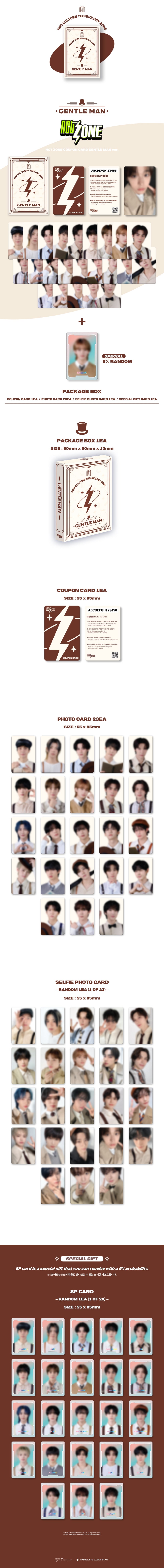 NCT - ZONE COUPON CARD [GENTLE MAN VER.]
