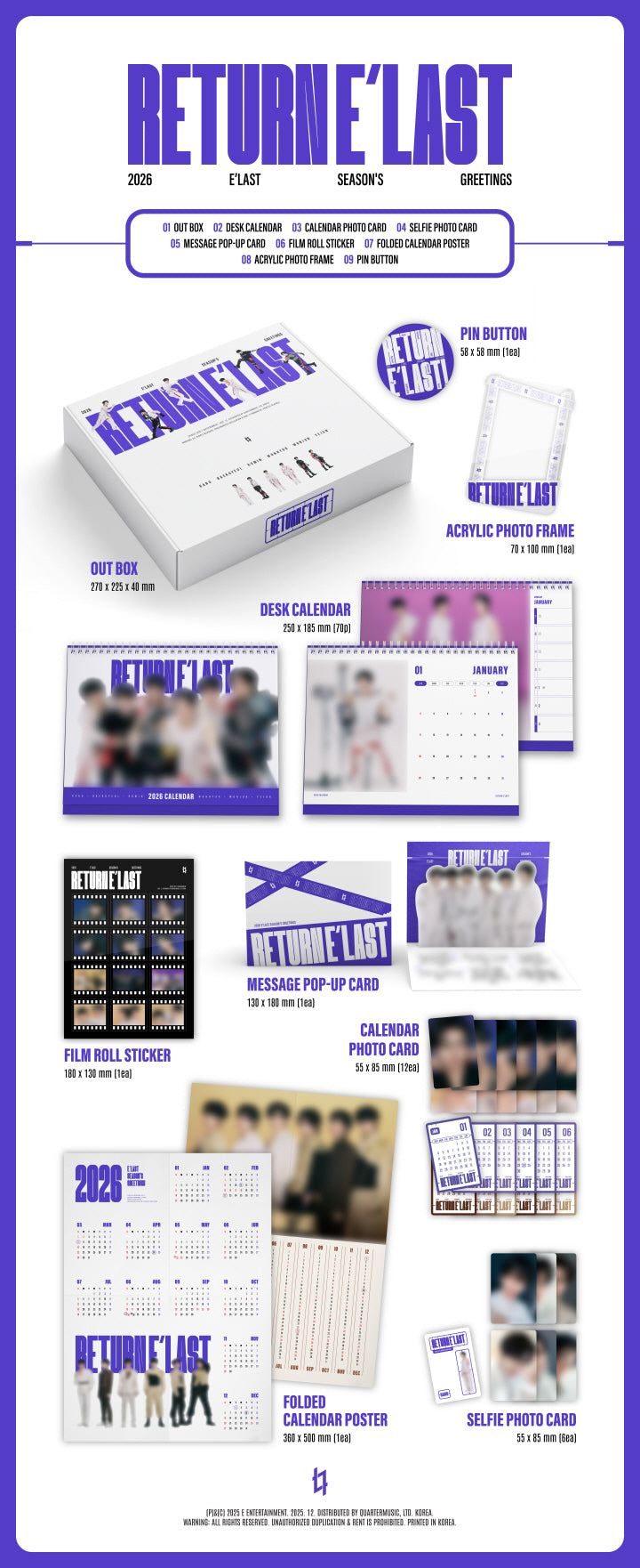 [PRE-ORDER] E'LAST - 2026 SEASON'S GREETINGS