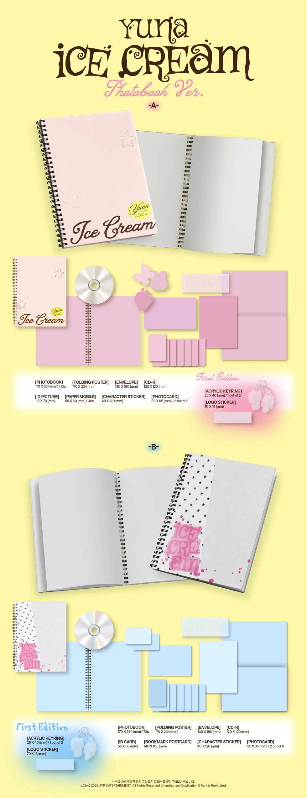 [PRE-ORDER] YUNA (ITZY) - 1ST MINI ALBUM [ICE CREAM]