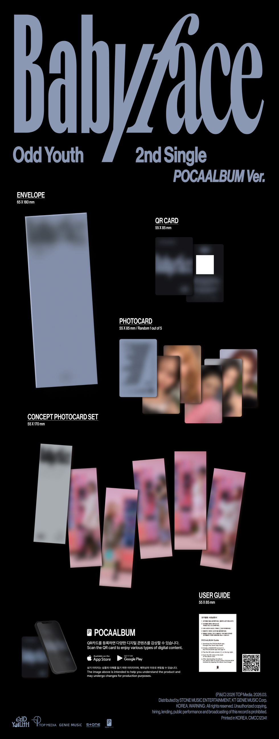 [PRE-ORDER] ODD YOUTH - 2ND SINGLE [BABYFACE] POCA ALBUM VER.