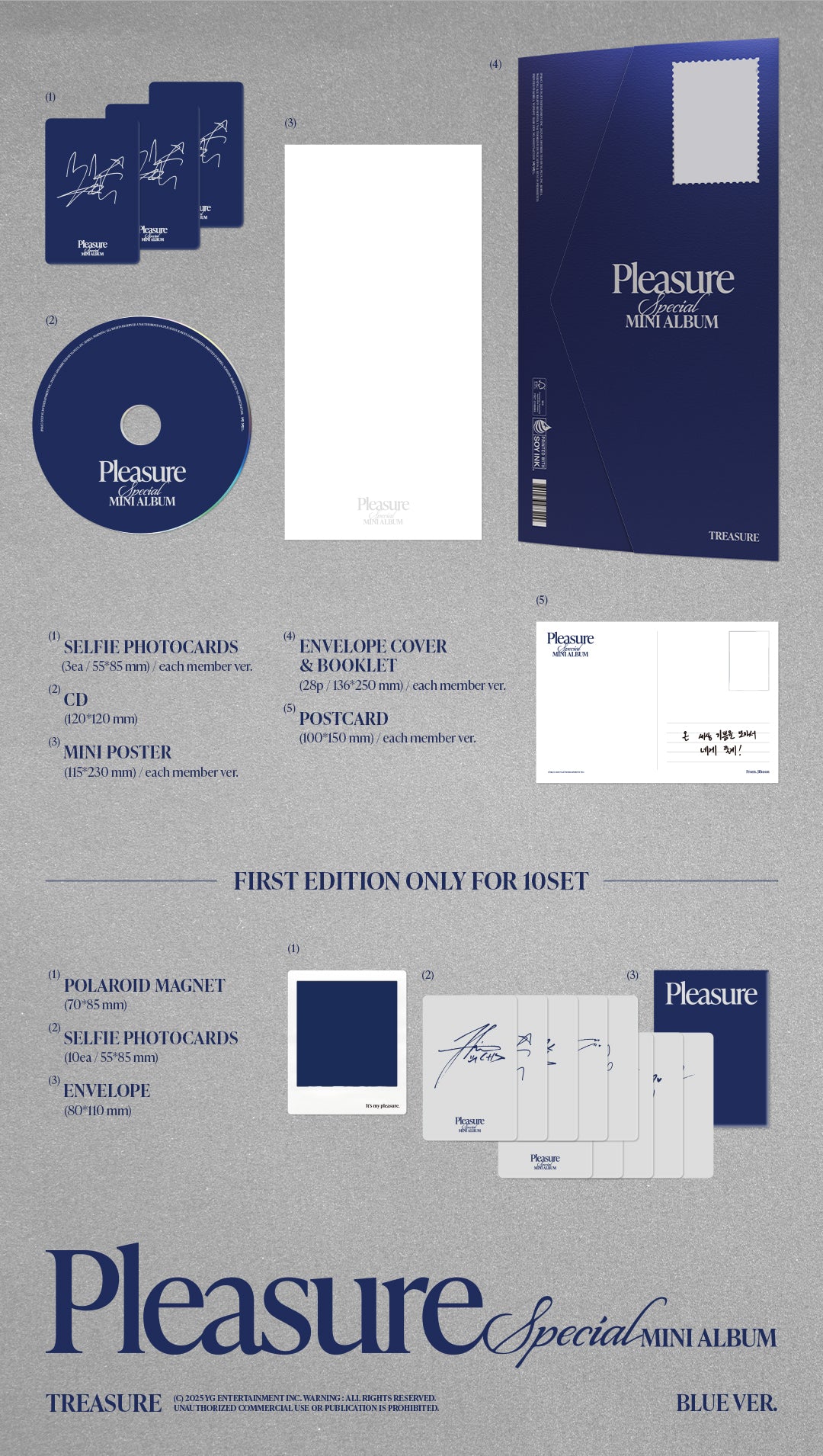 [PRE-ORDER] TREASURE - PLEASURE (BLUE VER.) [SPECIAL MINI ALBUM]