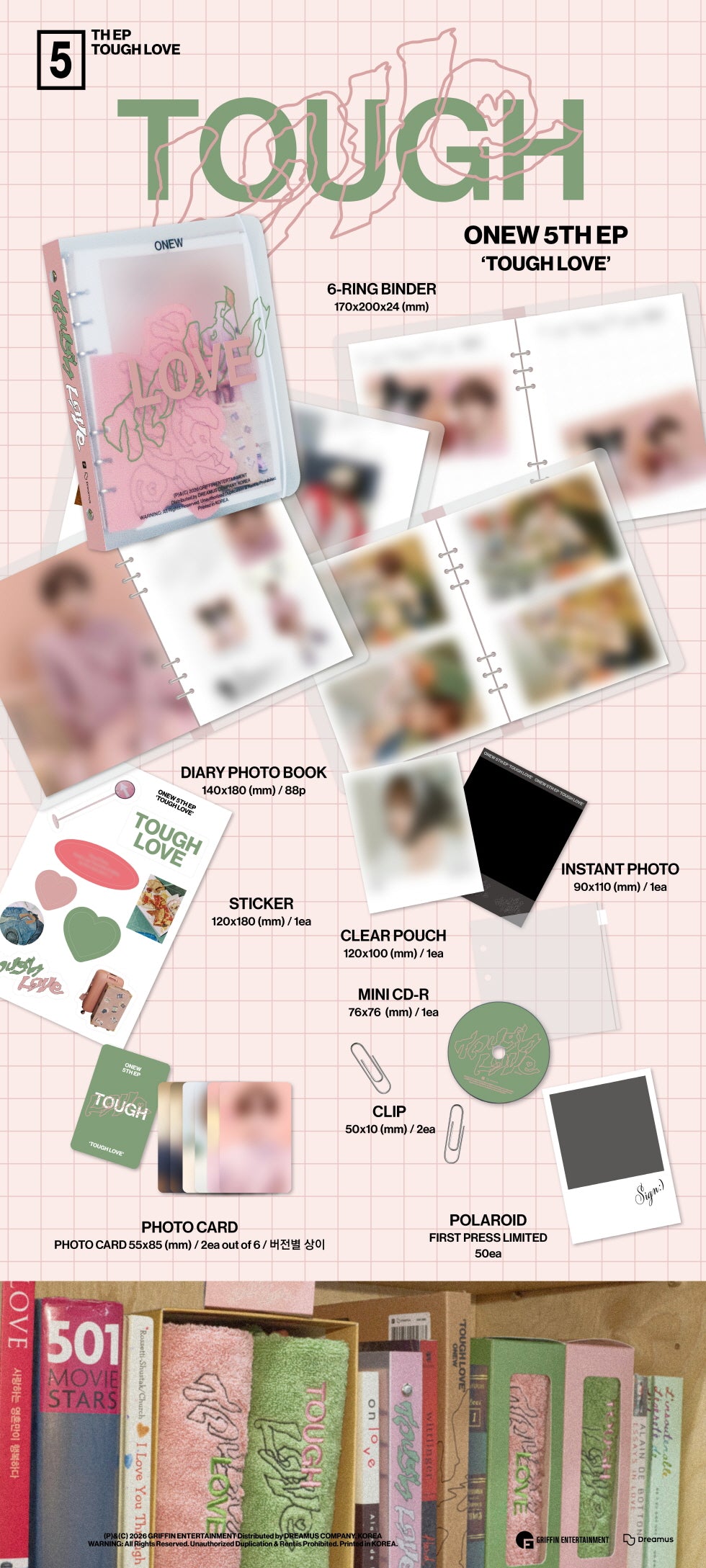 [PRE-ORDER] ONEW (SHINEE) - 5TH MINI ALBUM [TOUGH LOVE] (NOTE VER.)