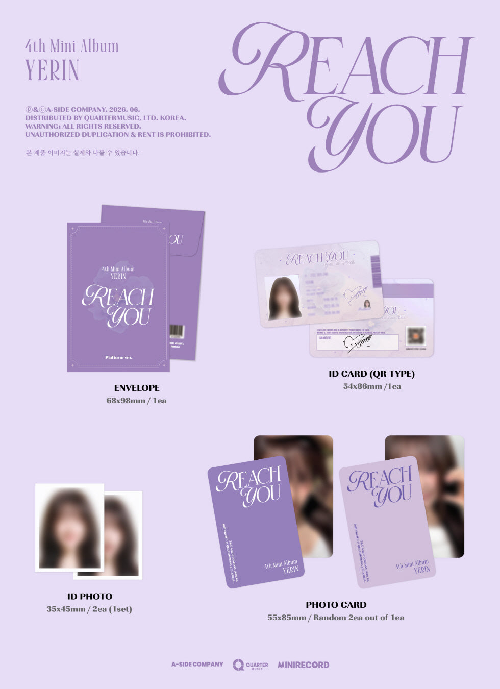 YERIN (GFRIEND) - 4TH MINI ALBUM [REACH YOU] PLATFORM VER.