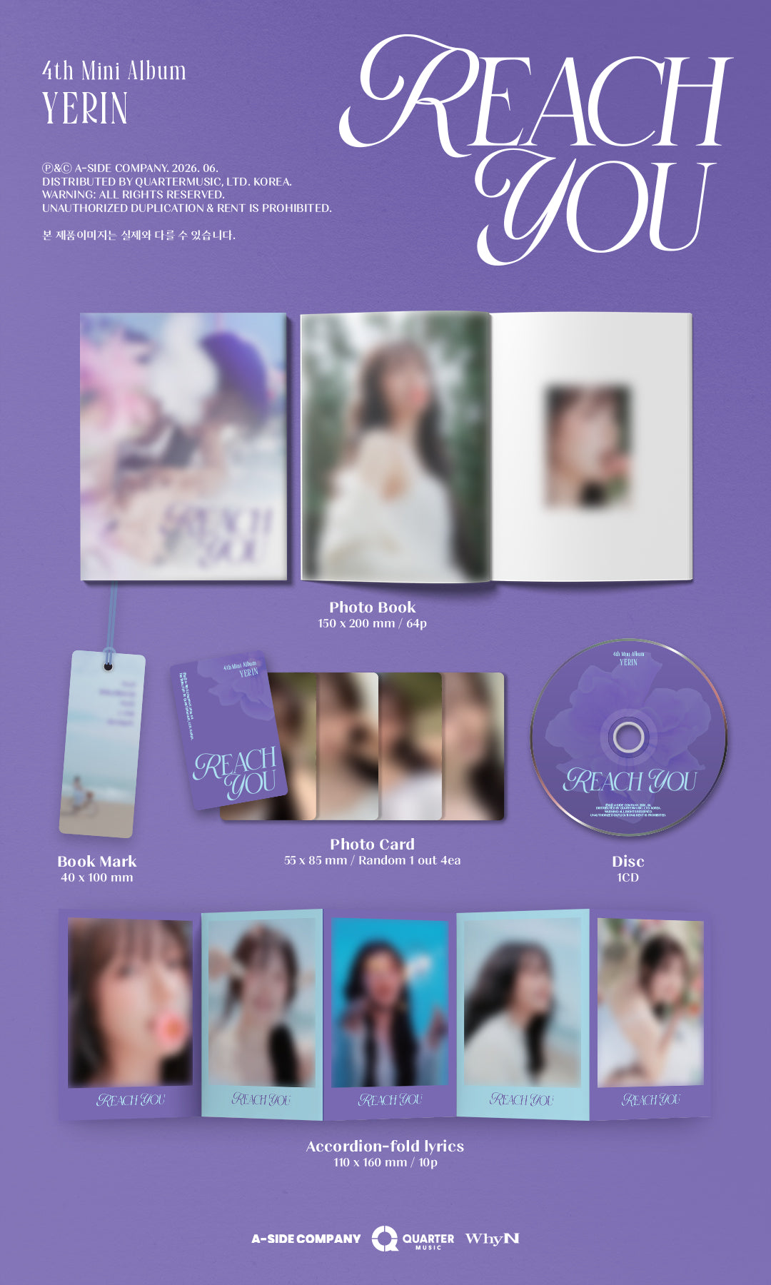 YERIN (GFRIEND) - 4TH MINI ALBUM [REACH YOU] DIGIPAK VER.