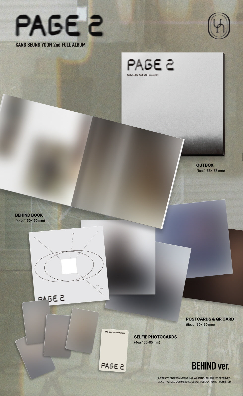 [PRE-ORDER] KANG SEUNG YOON - 2ND FULL ALBUM [PAGE 2] BEHIND VER.