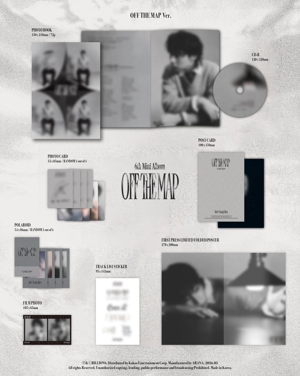 [PRE-ORDER] KIM SUNG KYU - 6TH MINI ALBUM [OFF THE MAP]