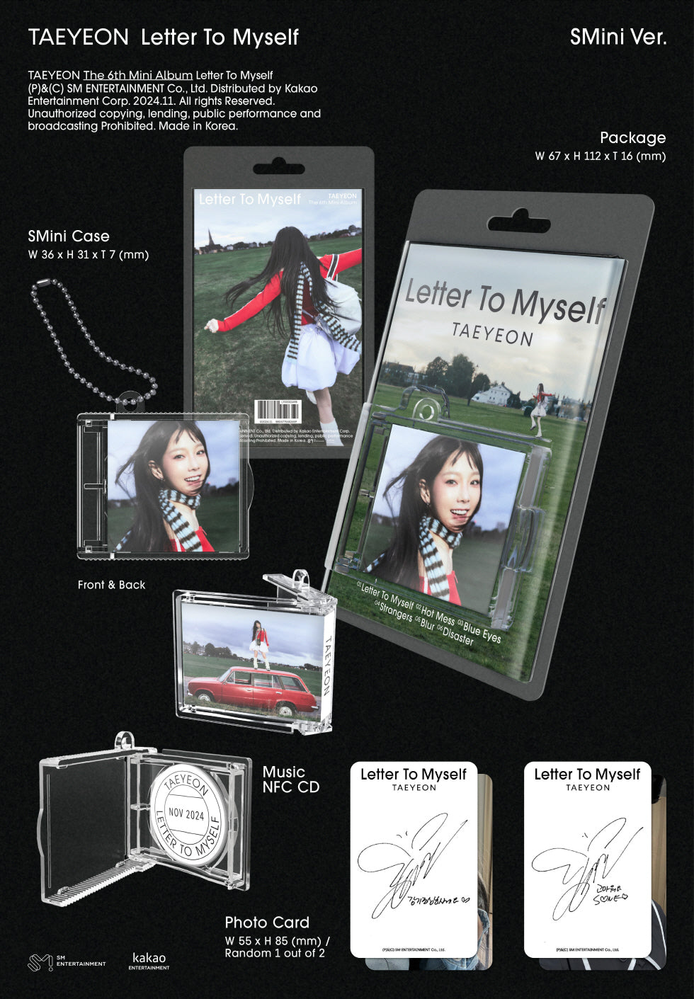 TAEYEON (SNSD) - LETTER TO MYSELF (SMINI VER.) [6TH MINI ALBUM)