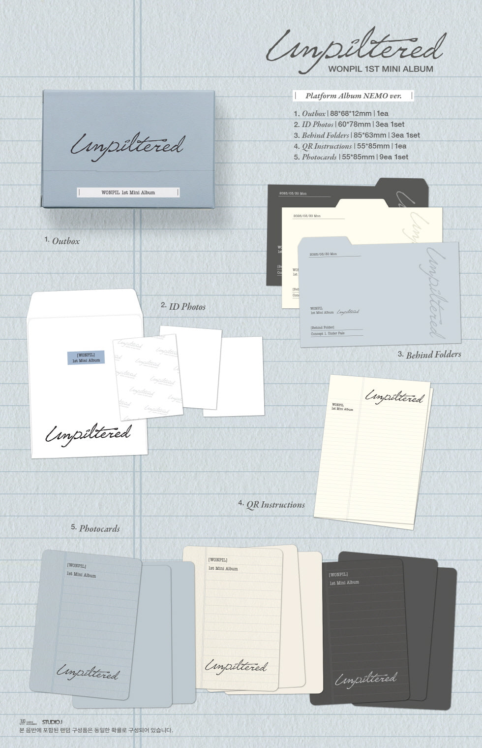 WONPIL (DAY6) - 1ST MINI ALBUM [UNPILTERED] PLATFORM VER.