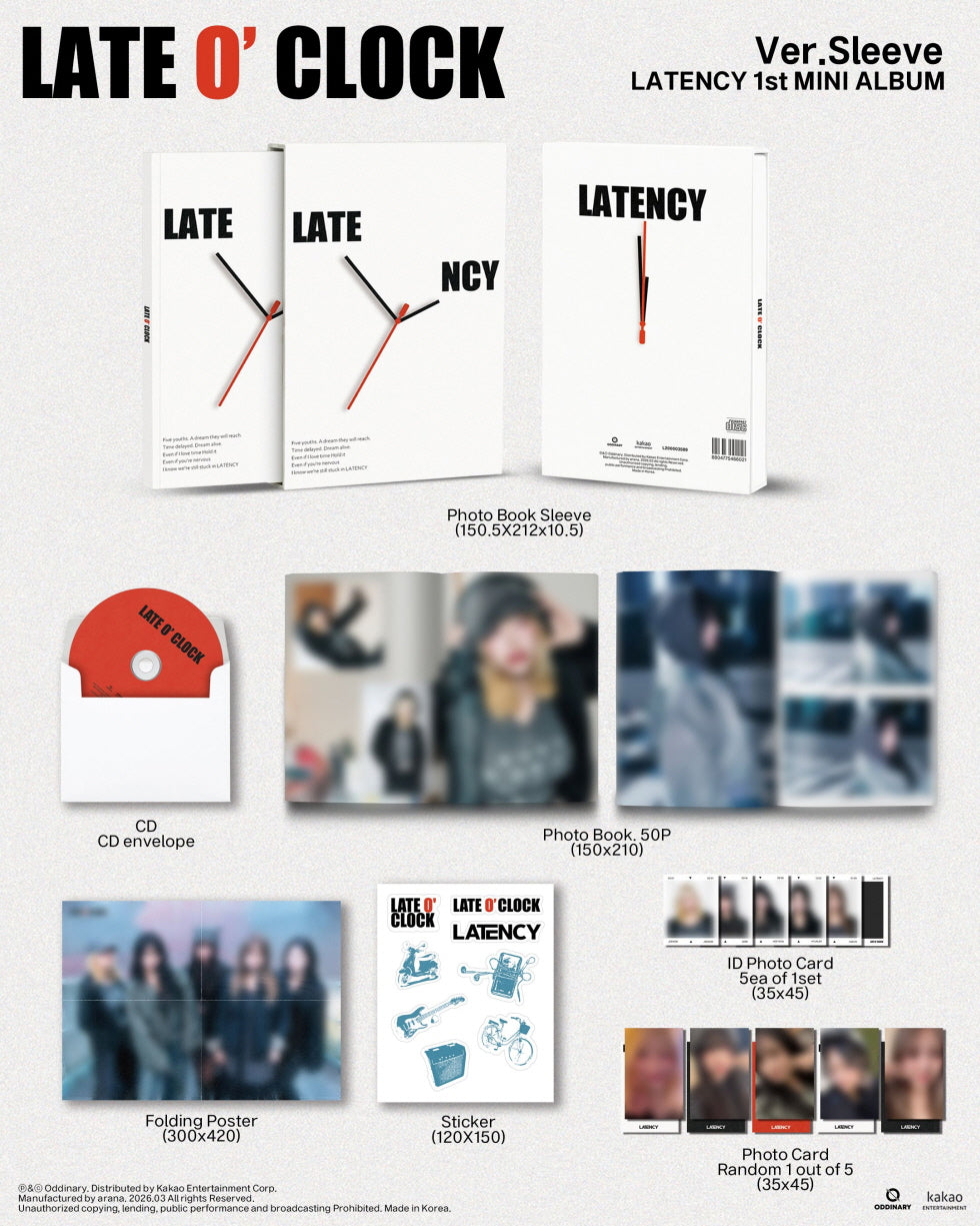 LATENCY - 1ST MINI ALBUM [LATE O' CLOCK] (SLEEVE VER.)