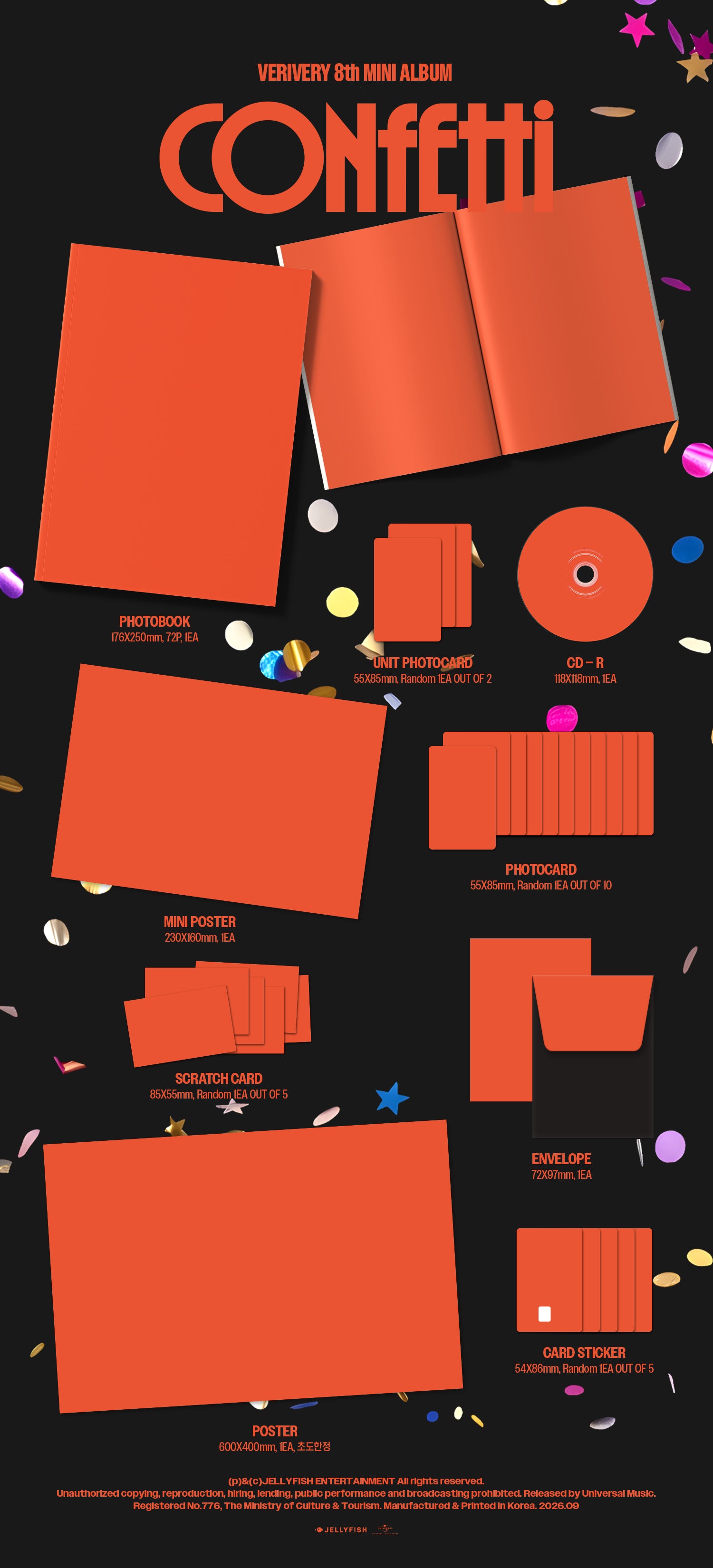 VERIVERY - CONFETTI (PHOTOBOOK VER.) [8TH MINI ALBUM]