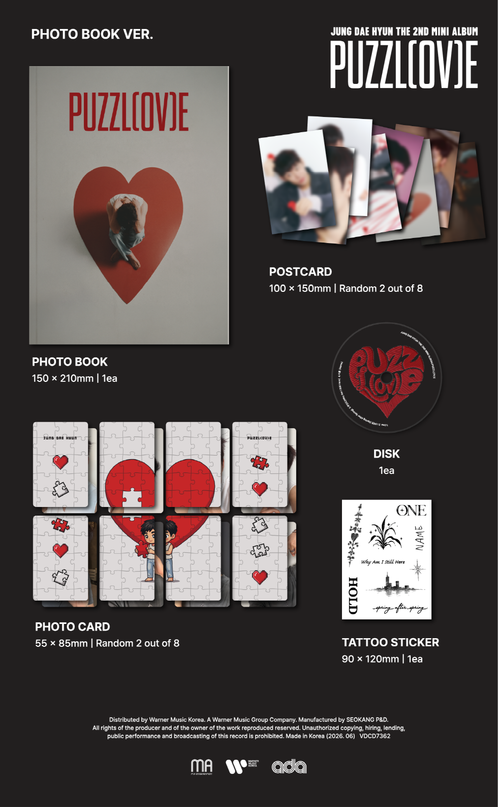 JUNG DAE HYUN (BAP) - 2ND MINI ALBUM [PUZZL(OV)E] [PHOTO BOOK VER.]