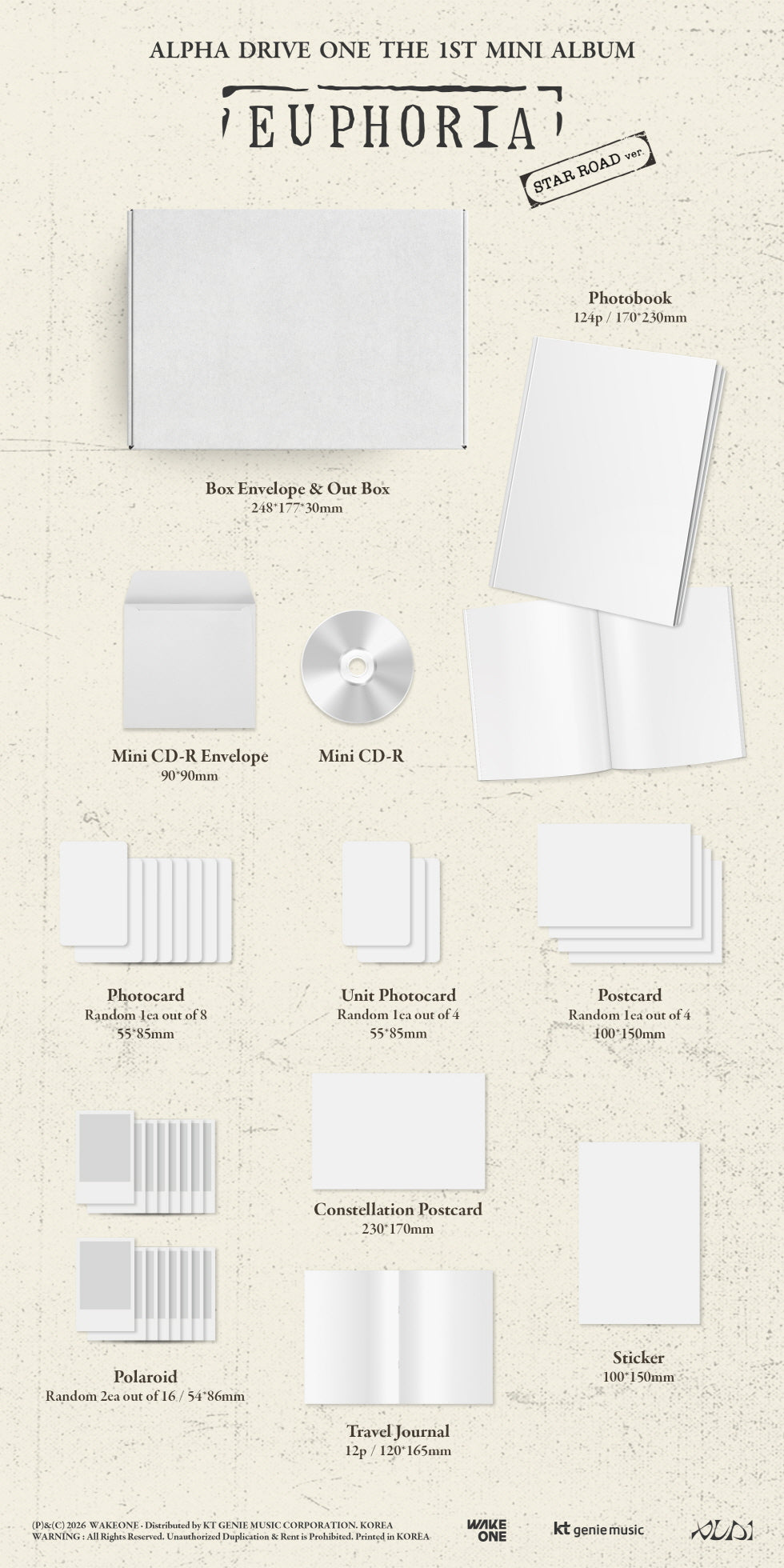 [PRE-ORDER] ALPHA DRIVE ONE - THE 1ST MINI ALBUM [EUPHORIA] STAR ROAD VER.