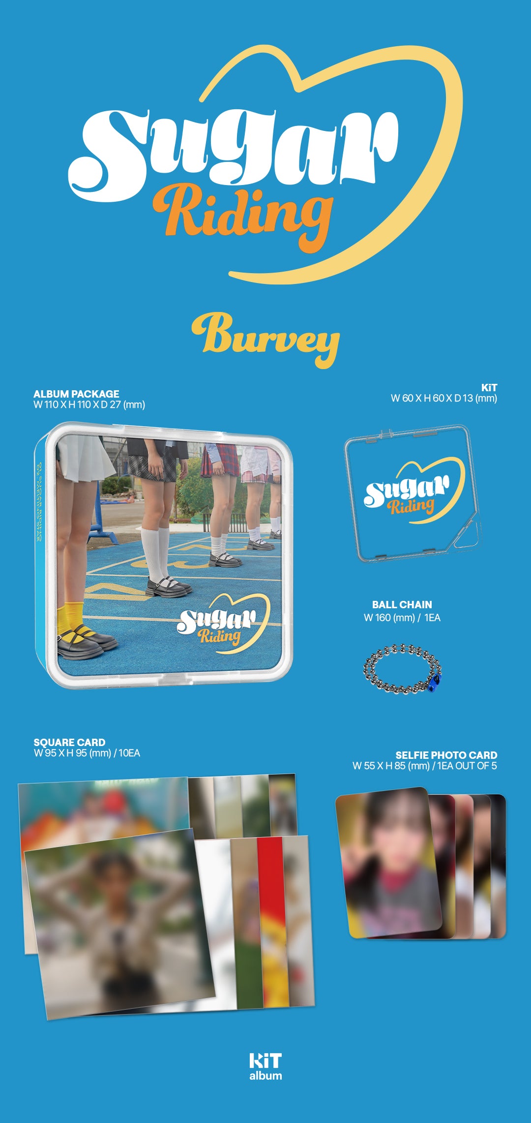 [PRE-ORDER] BURVEY - 2ND SINGLE [SUGAR RIDING] [KIT VER.]