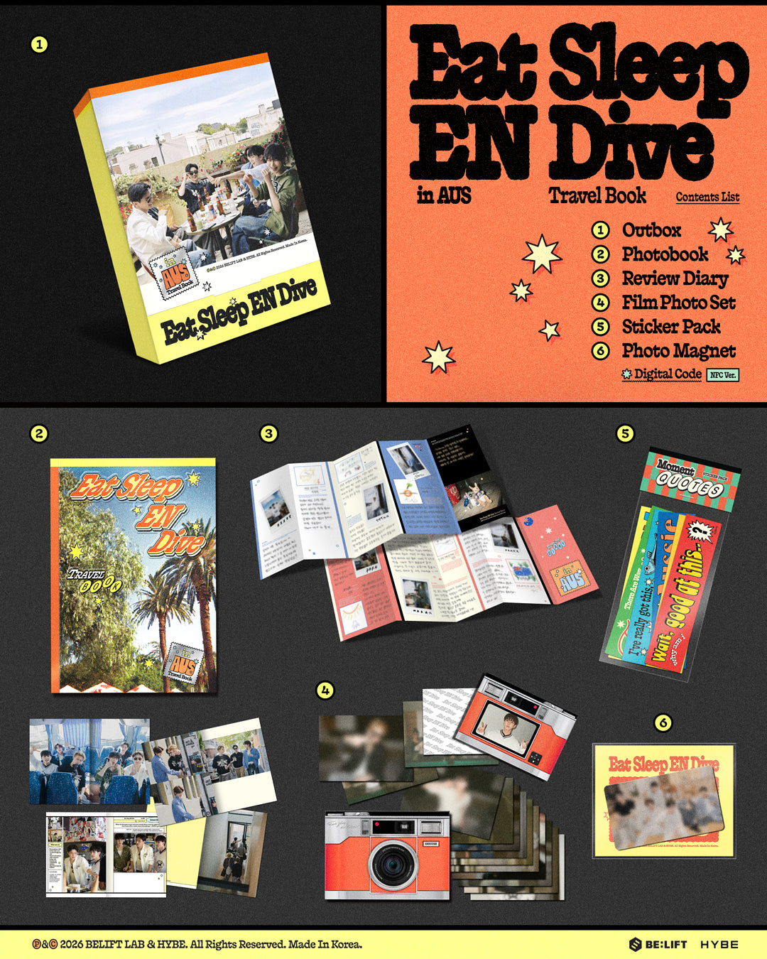 ENHYPEN - [EAT SLEEP EN DIVE IN AUSTRALIA] TRAVEL BOOK