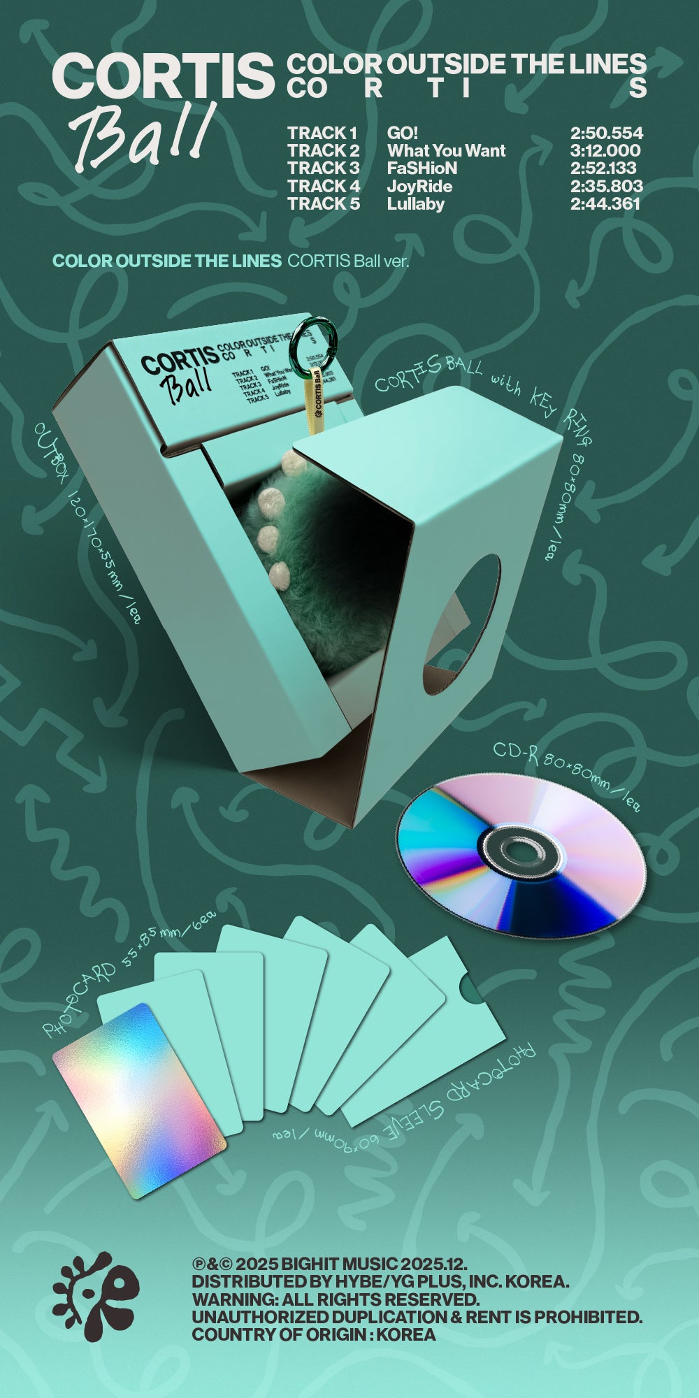 [PRE-ORDER] CORTIS - THE 1ST EP [COLOR OUTSIDE THE LINES] (CORTIS BALL VER.)