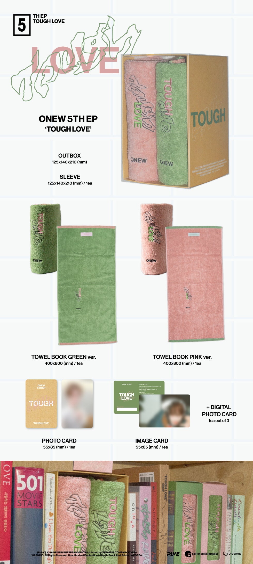 [PRE-ORDER] ONEW (SHINEE) - 5TH MINI ALBUM [TOUGH LOVE] (TOWEL BOOK SET VER.)