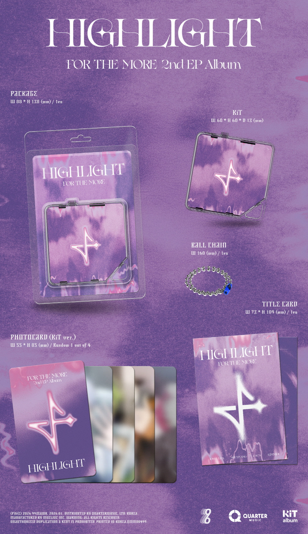 [PRE-ORDER] FOR THE MORE - 2ND EP [HIGHLIGHT] KIT VER.