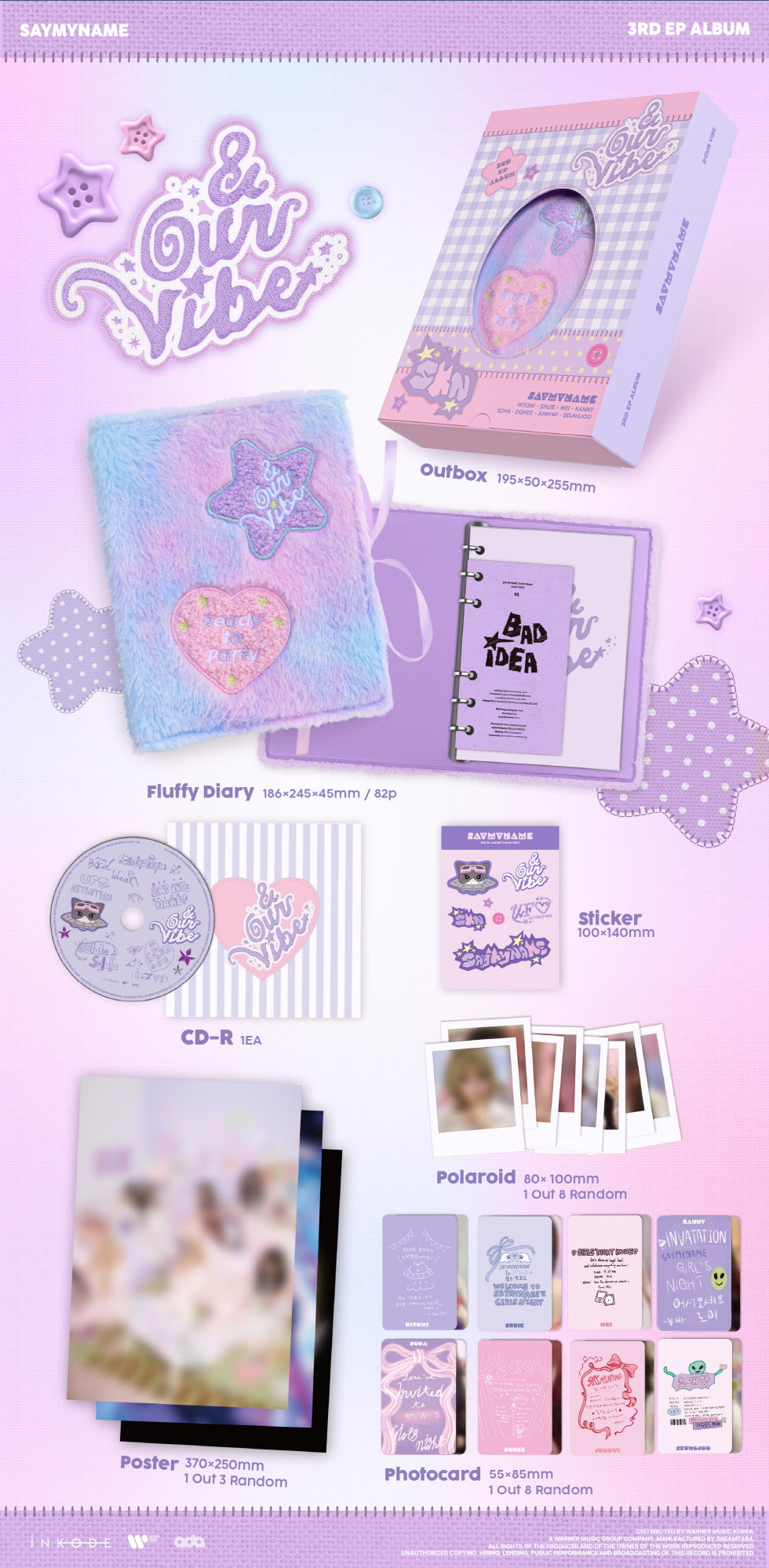 [PRE-ORDER] SAY MY NAME - 3RD EP ALBUM [&OUR VIBE] (OUR VIBE VER.)