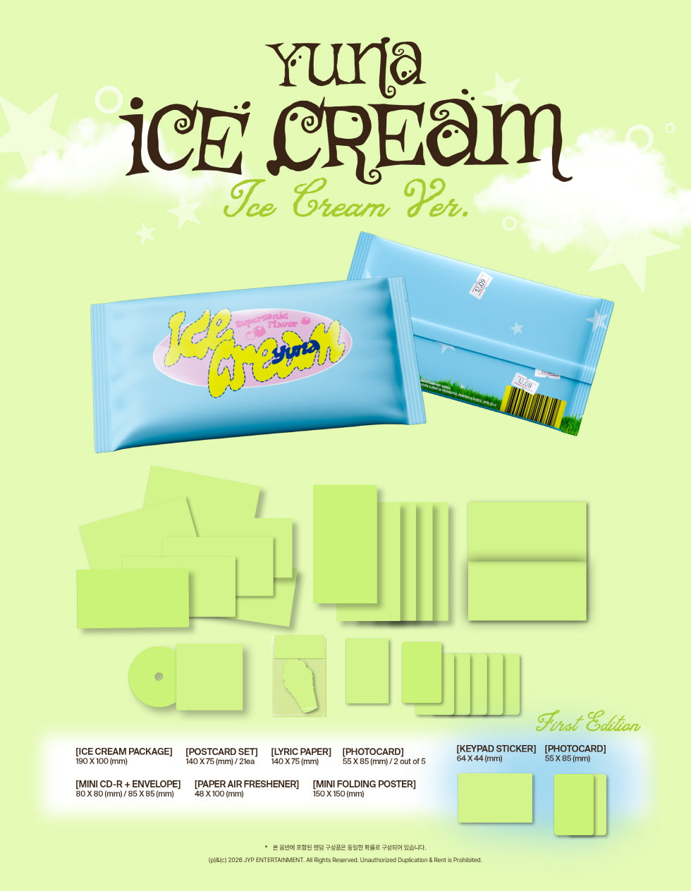 [PRE-ORDER] YUNA (ITZY) - 1ST MINI ALBUM [ICE CREAM] ICE CREAM VER.