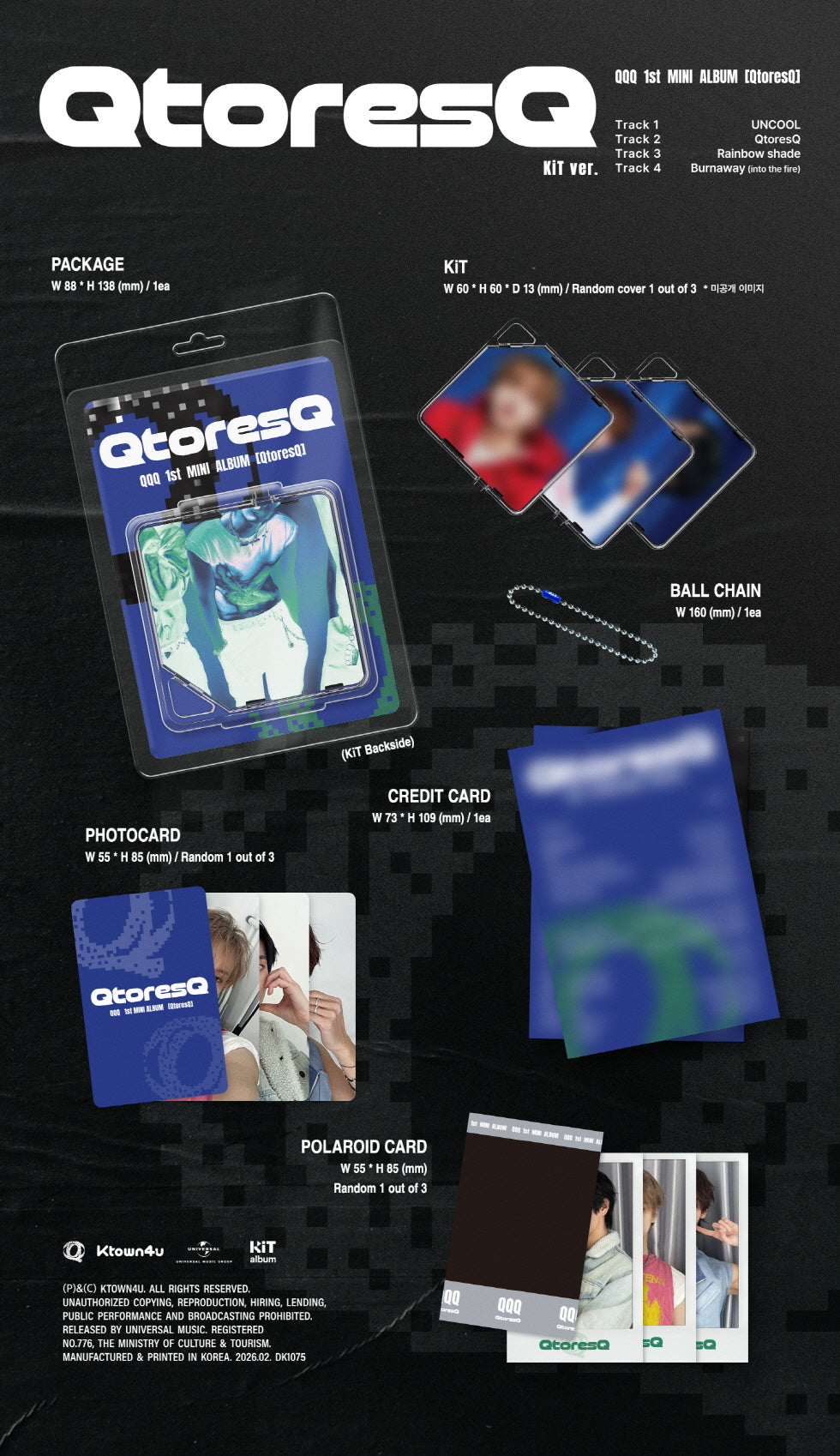 [PRE-ORDER] QQQ - 1ST MINI ALBUM [QTORESQ] (KIT VER.)