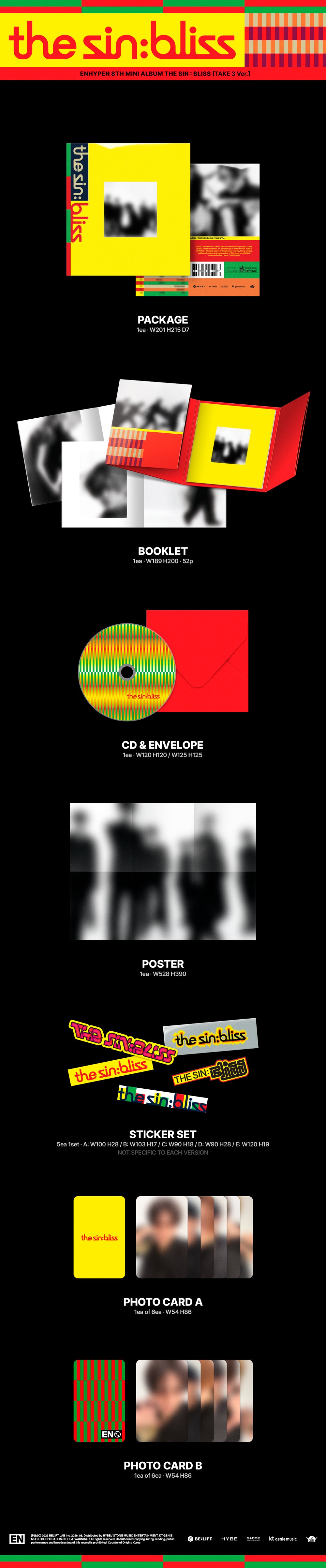 ENHYPEN - 8TH MINI ALBUM [THE SIN : BLISS]