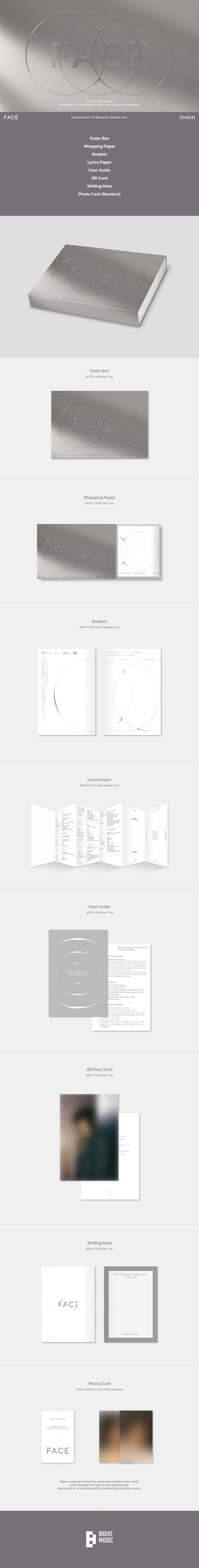 JIMIN (BTS) - FACE (WEVERSE ALBUMS VER.) (J4-3324-102) - image 2 [d99d152340d6]