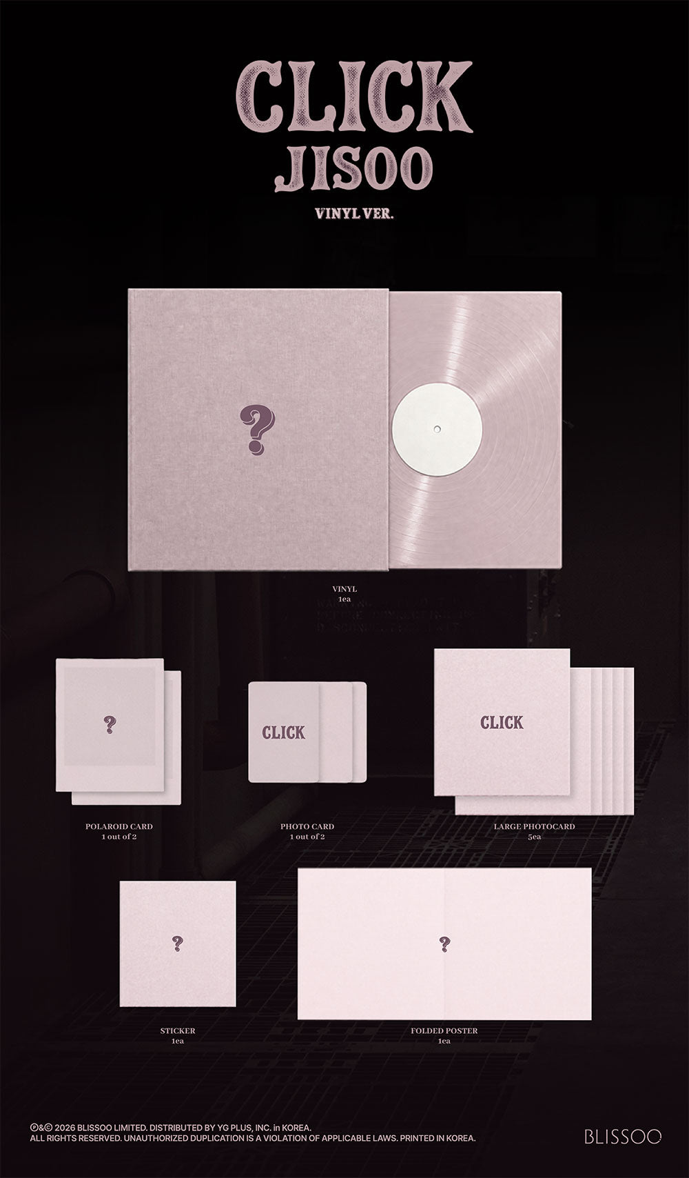JISOO (BLACKPINK) - CLICK (VINYL VER.) [SINGLE ALBUM]