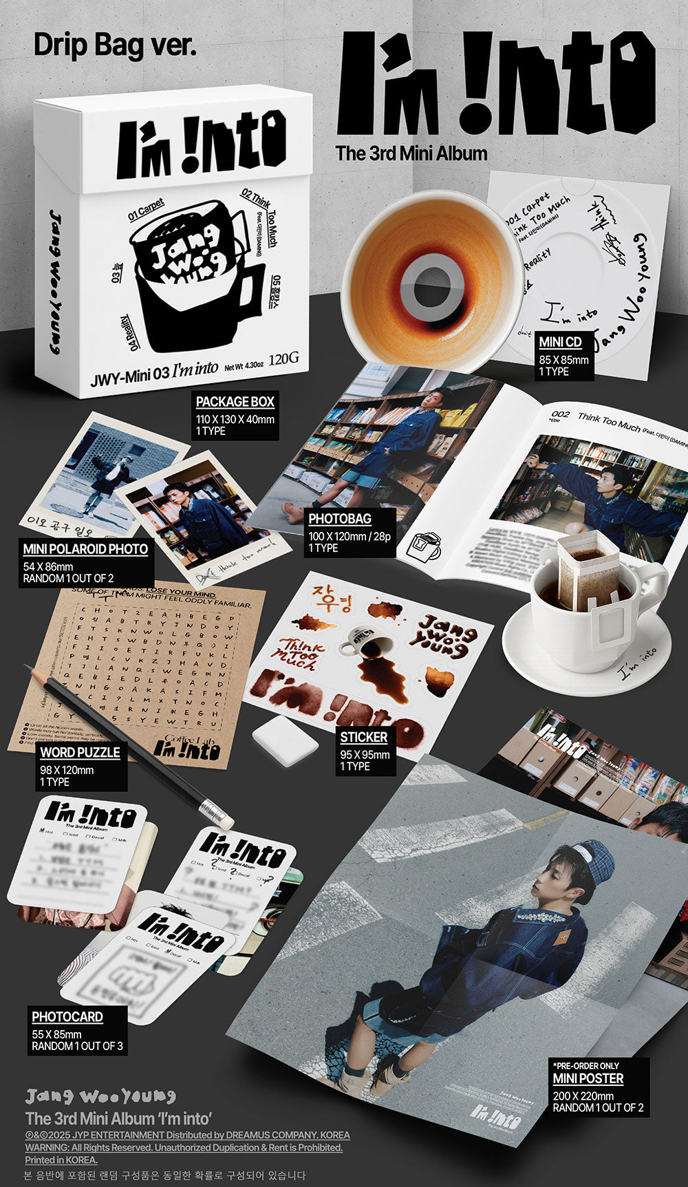 [PRE-ORDER] JANG WOOYOUNG (2PM) - I'm !nto (DRIP BAG VER.) [3RD MINI ALBUM]