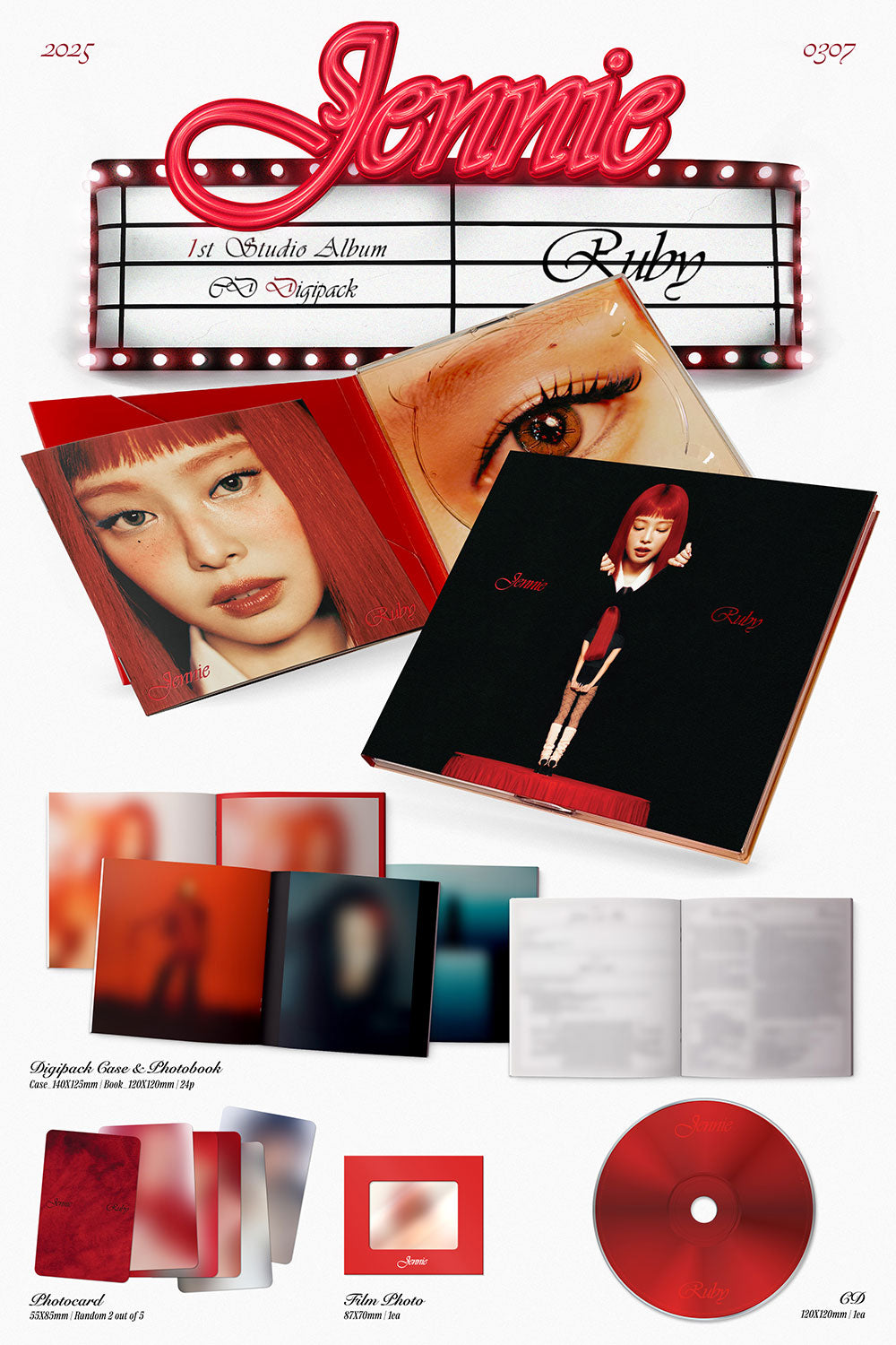 JENNIE (BLACKPINK) - RUBY (DIGIPACK VERSION) [1ST STUDIO ALBUM]