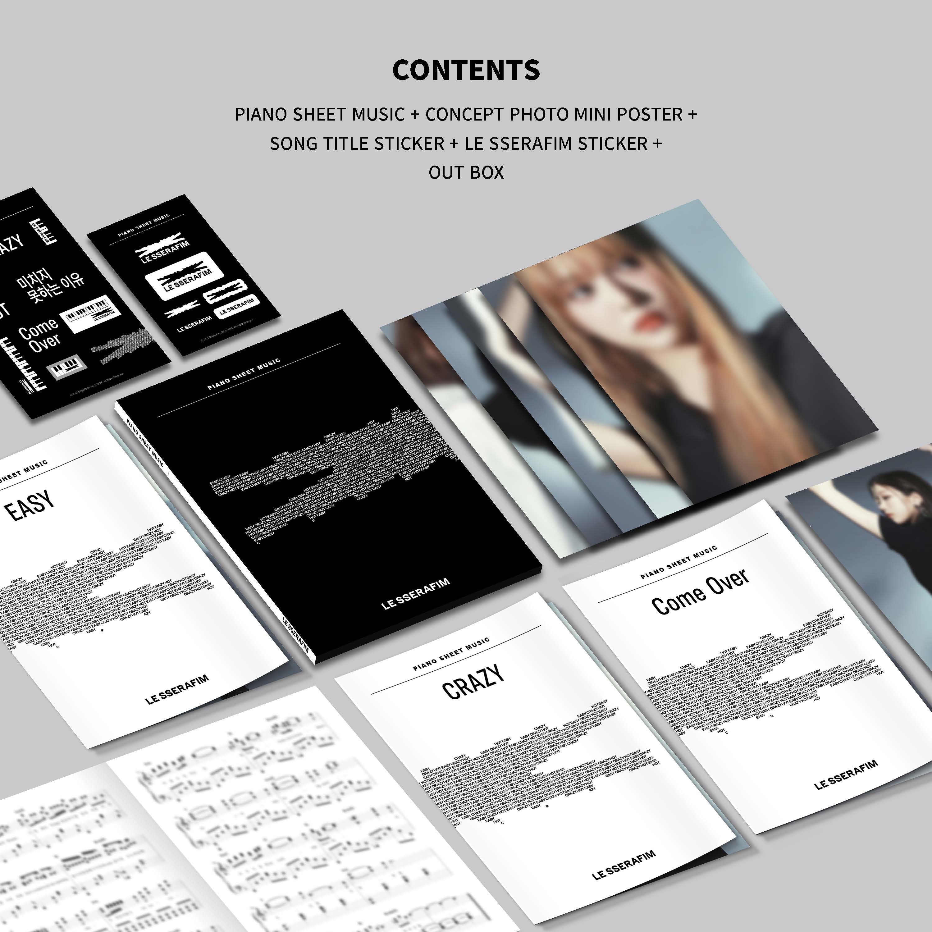 [PRE-ORDER] LE SSERAFIM - PIANO SHEET MUSIC PACKAGE