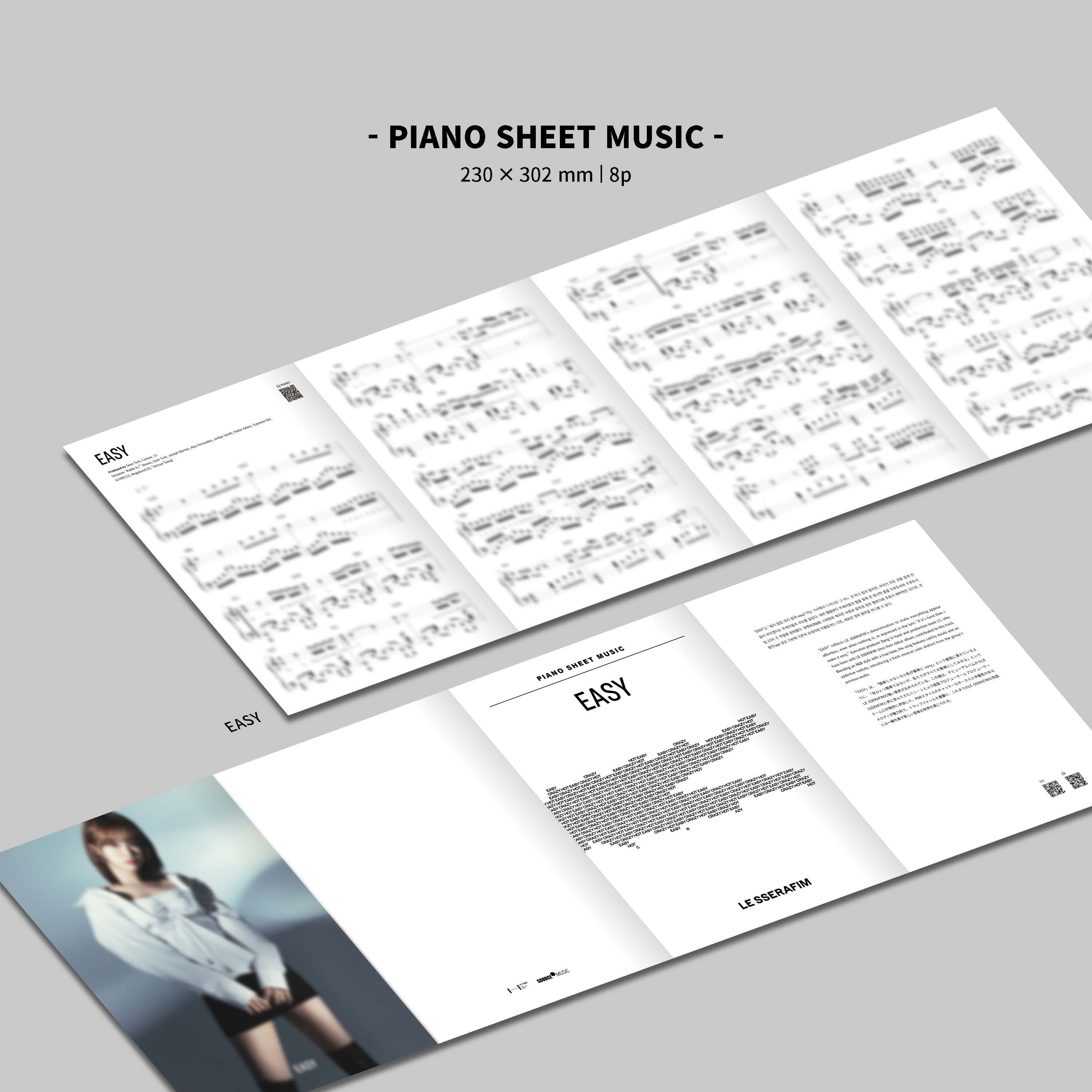 [PRE-ORDER] LE SSERAFIM - PIANO SHEET MUSIC PACKAGE